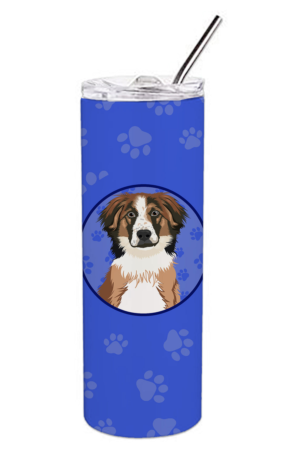 Buy this Australian Shepherd Red Tricolor #1  Stainless Steel 20 oz Skinny Tumbler