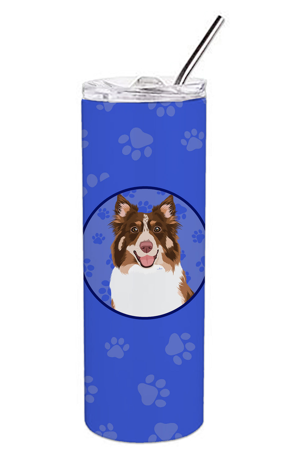 Buy this Australian Shepherd Red Tricolor #2  Stainless Steel 20 oz Skinny Tumbler