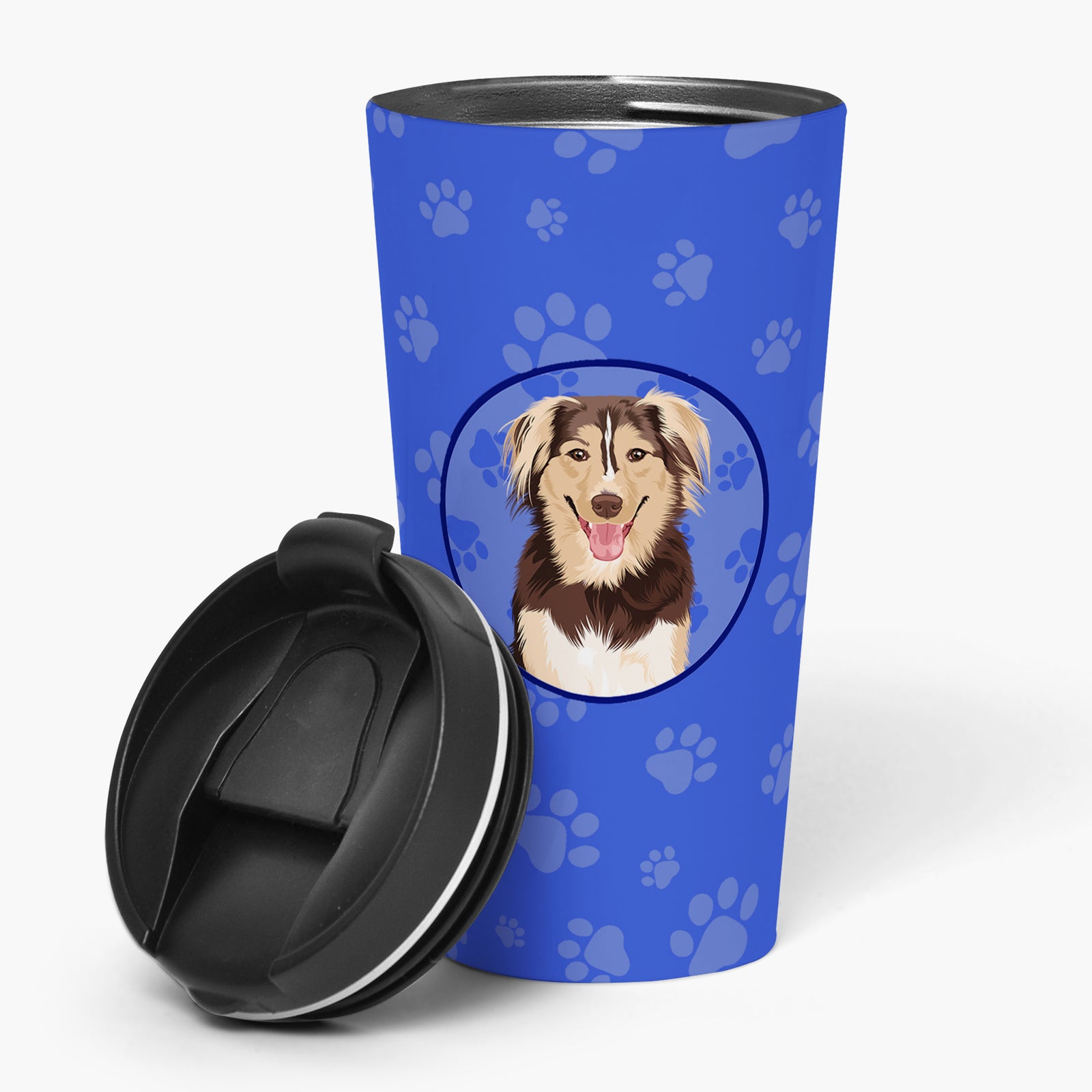 Buy this Australian Shepherd Red Tricolor #3  Stainless Steel 16 oz  Tumbler