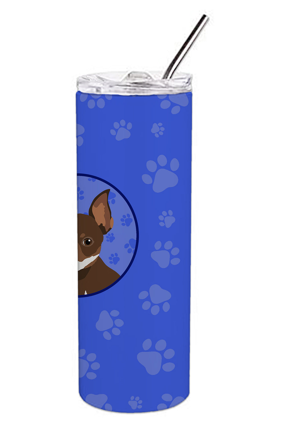 Chihuahua Chocolate and White #2  Stainless Steel 20 oz Skinny Tumbler - the-store.com