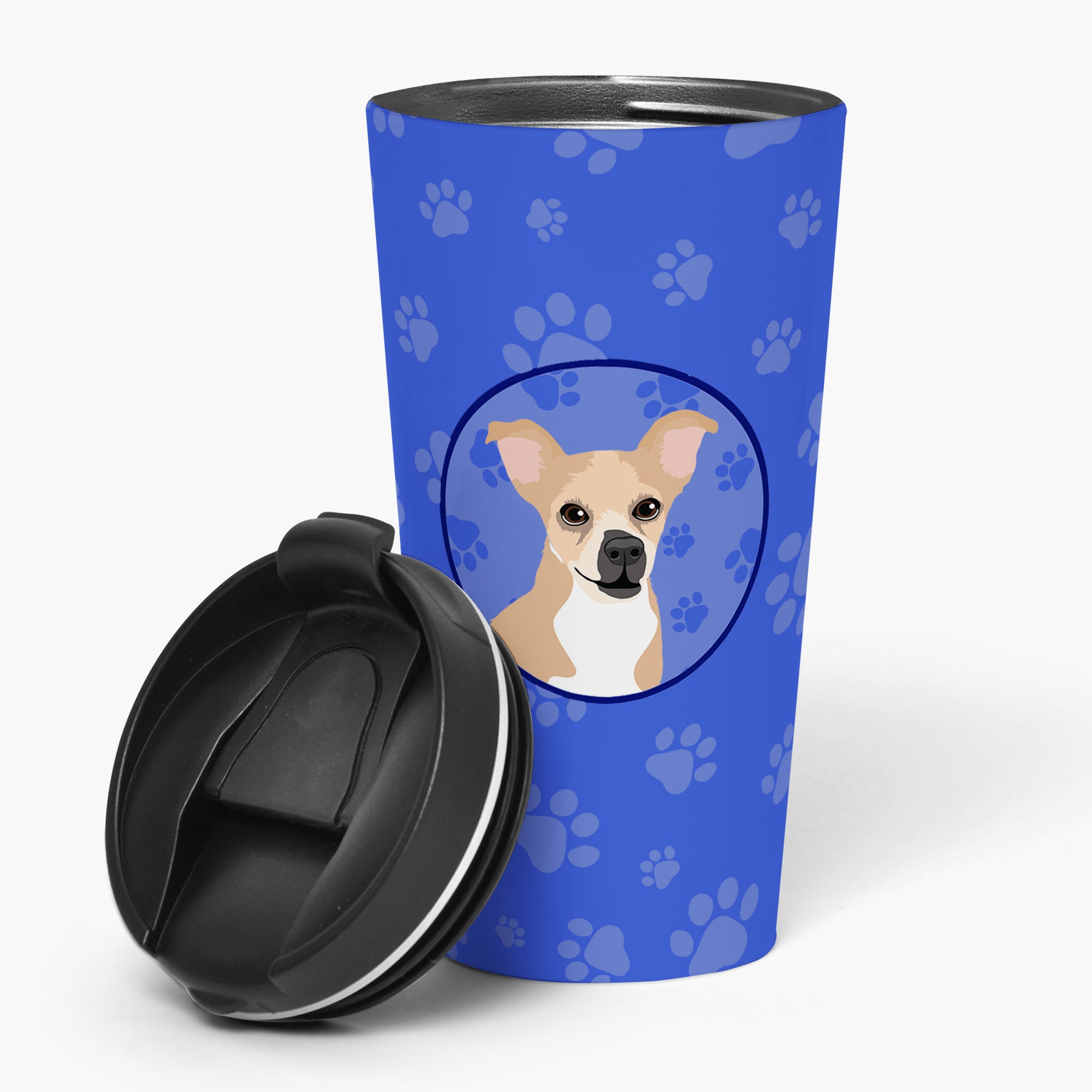 Buy this Chihuahua Gold and White  Stainless Steel 16 oz  Tumbler