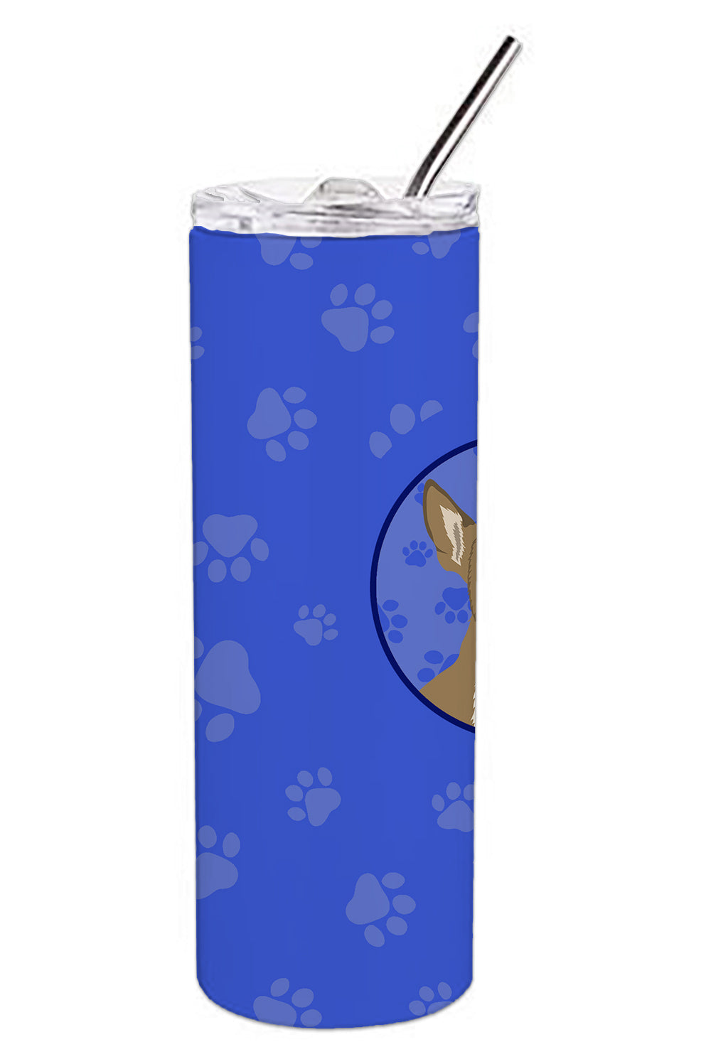 Chihuahua Silver and Tan  Stainless Steel 20 oz Skinny Tumbler - the-store.com