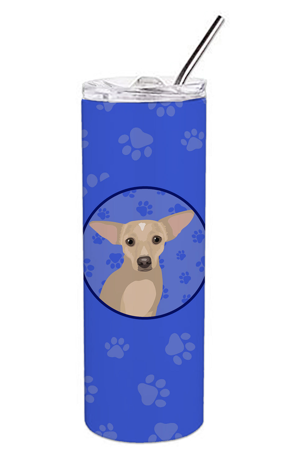 Buy this Chihuahua Silver  Stainless Steel 20 oz Skinny Tumbler