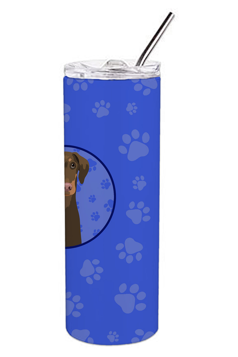 Doberman Pinscher Red and Rust Natural Ears #2  Stainless Steel 20 oz Skinny Tumbler - the-store.com