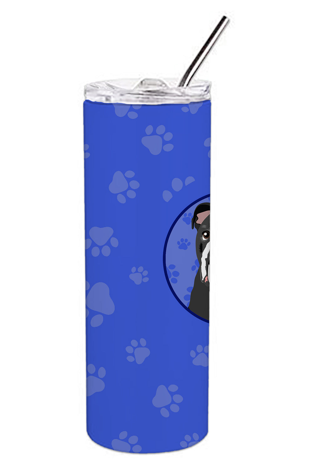 English Bulldog Black and White  Stainless Steel 20 oz Skinny Tumbler - the-store.com