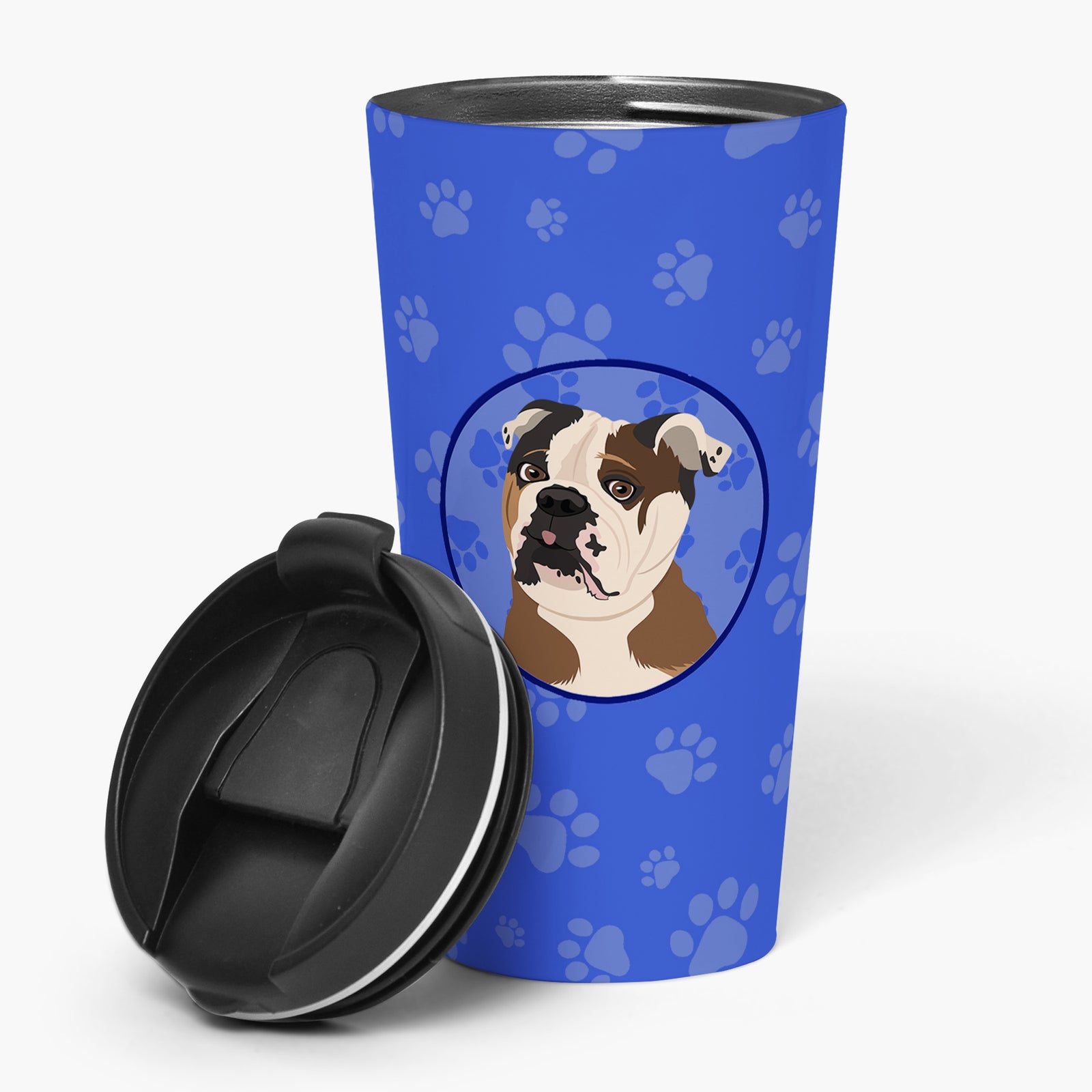 Buy this English Bulldog Chocolate Tan  Stainless Steel 16 oz  Tumbler