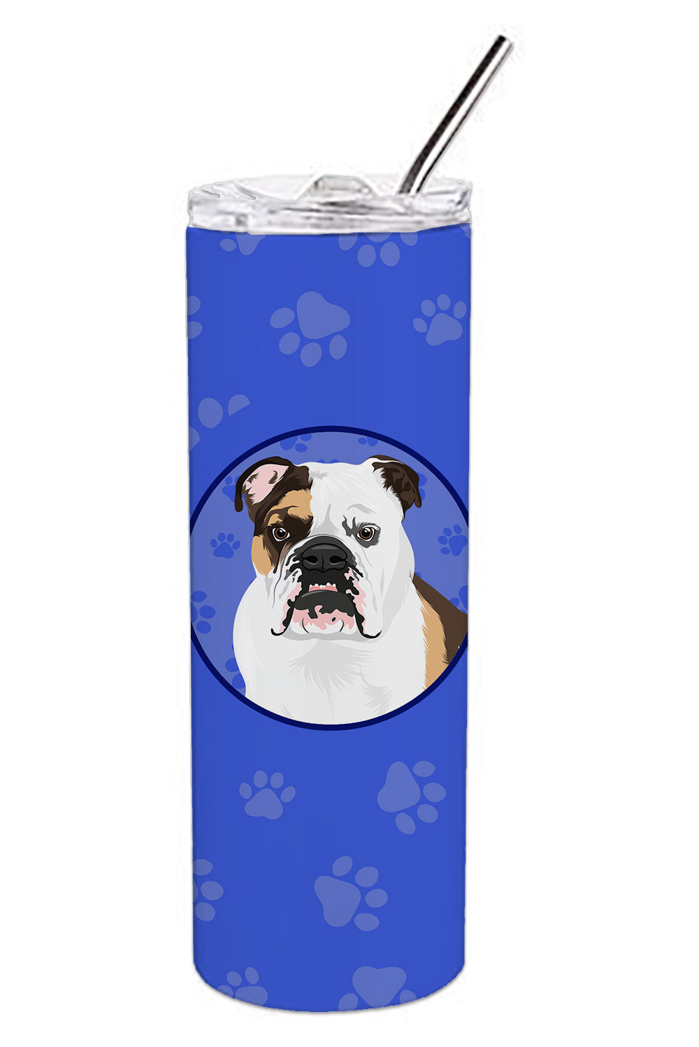 Buy this English Bulldog Tricolor #3  Stainless Steel 20 oz Skinny Tumbler