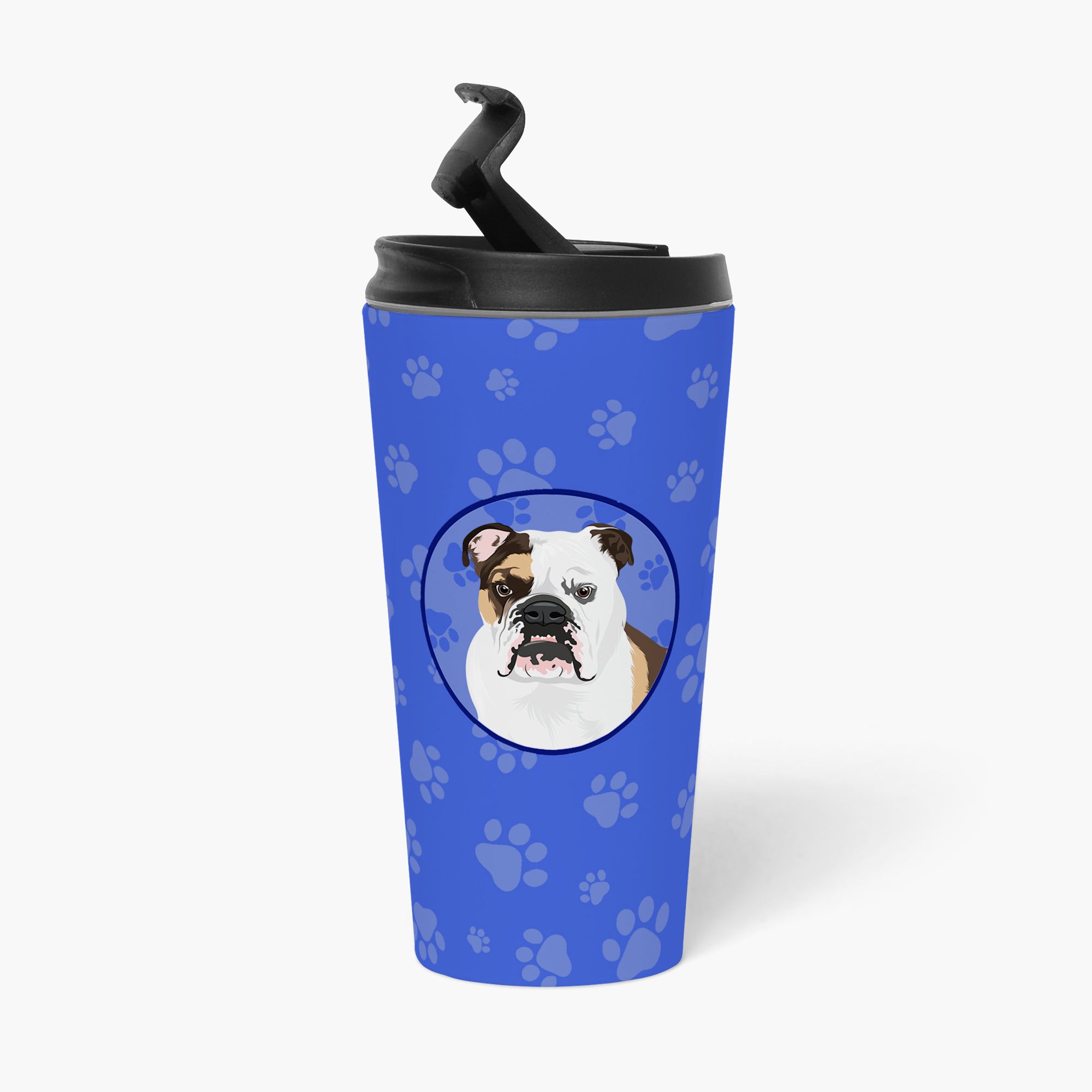 English Bulldog Tricolor #3  Stainless Steel 16 oz  Tumbler - the-store.com