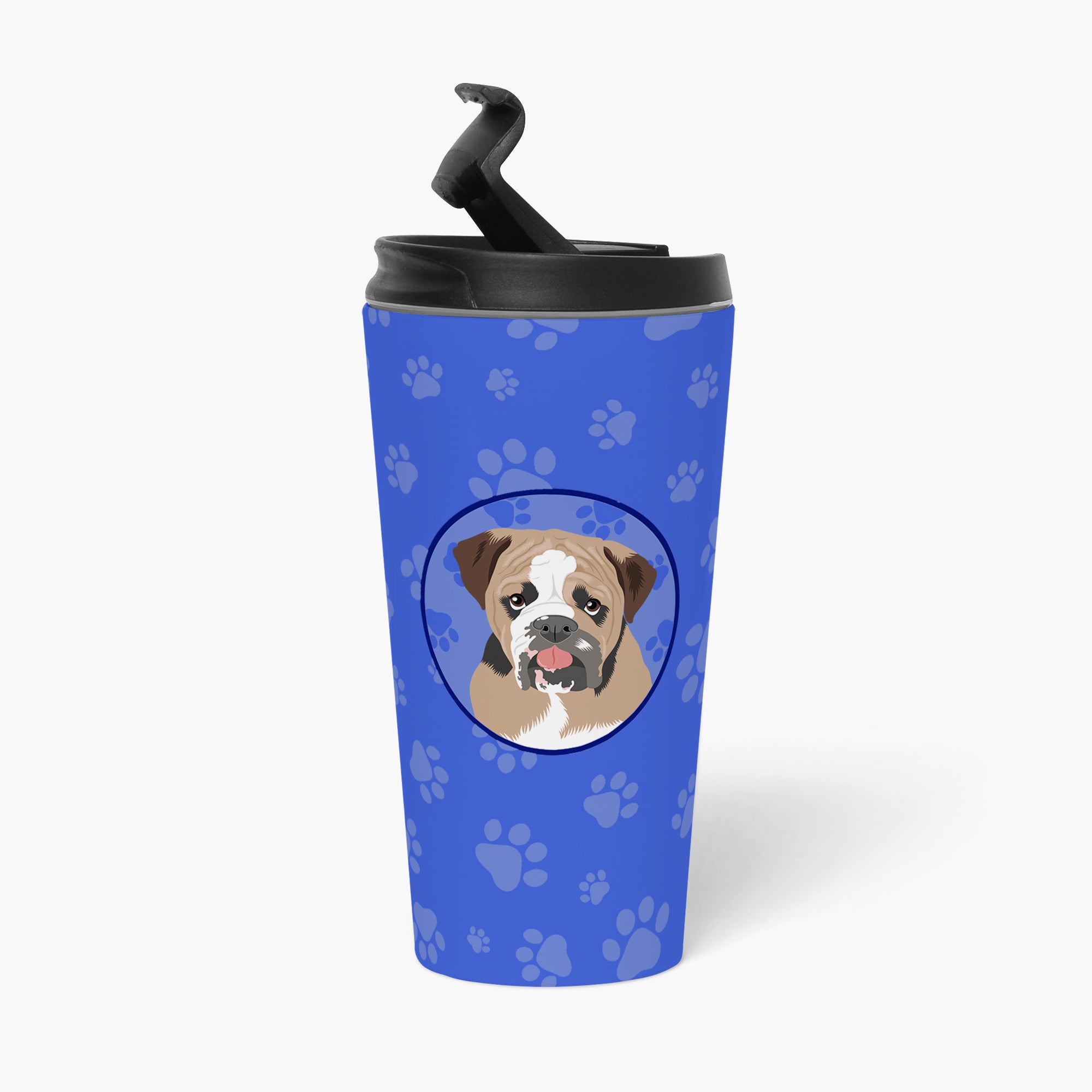 English Bulldog Tricolor #4  Stainless Steel 16 oz  Tumbler - the-store.com