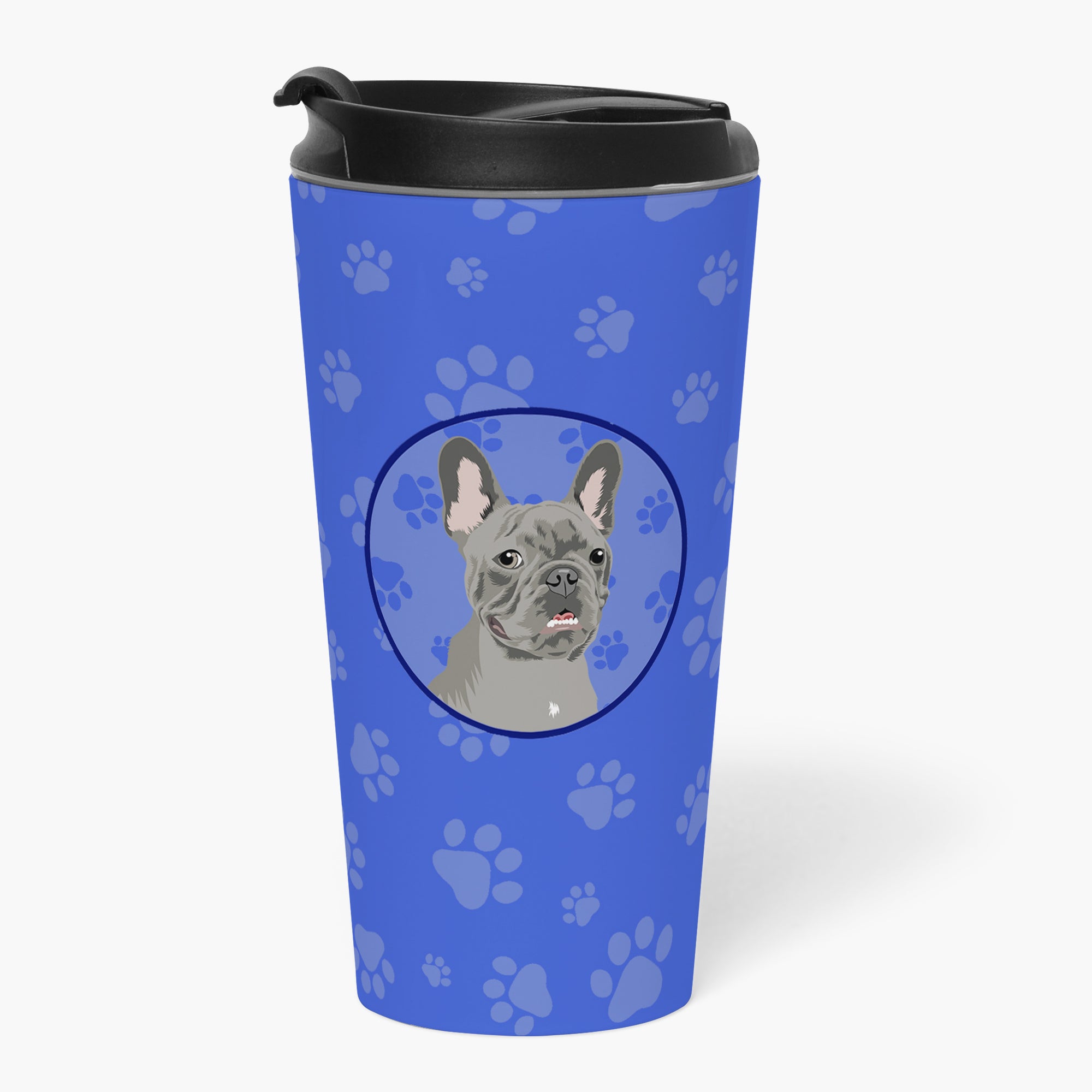 French Bulldog Blue  Stainless Steel 16 oz  Tumbler - the-store.com