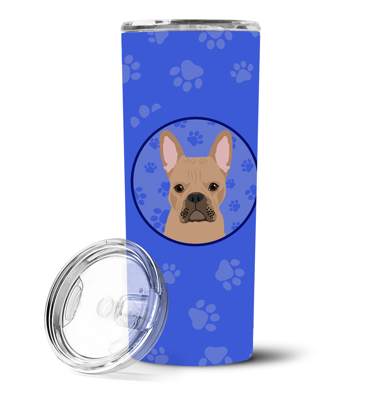 French Bulldog Cream  Stainless Steel 20 oz Skinny Tumbler - the-store.com