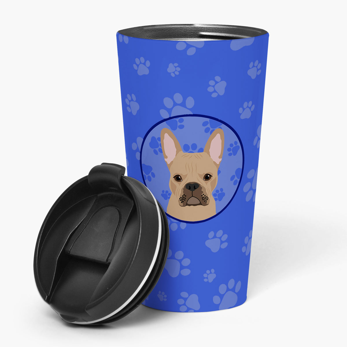 Buy this French Bulldog Cream  Stainless Steel 16 oz  Tumbler