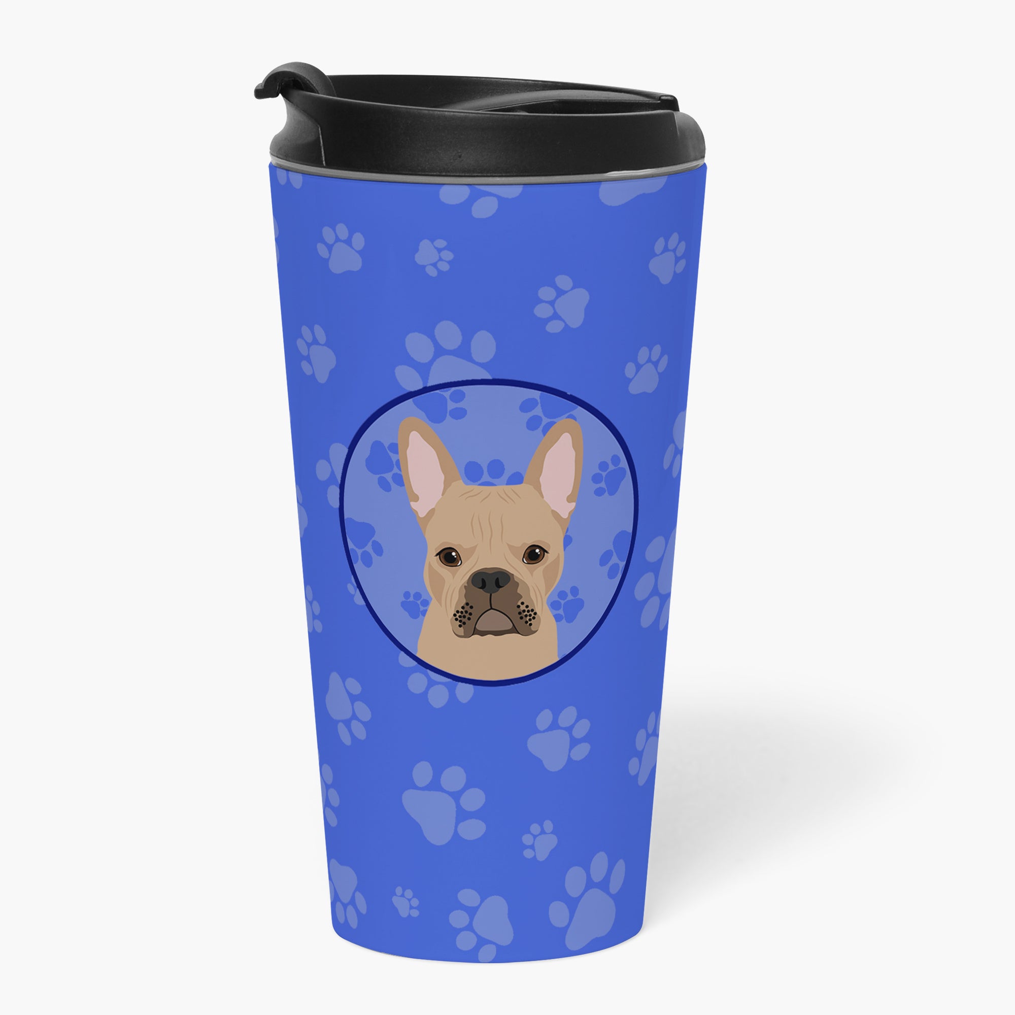 Buy this French Bulldog Cream  Stainless Steel 16 oz  Tumbler