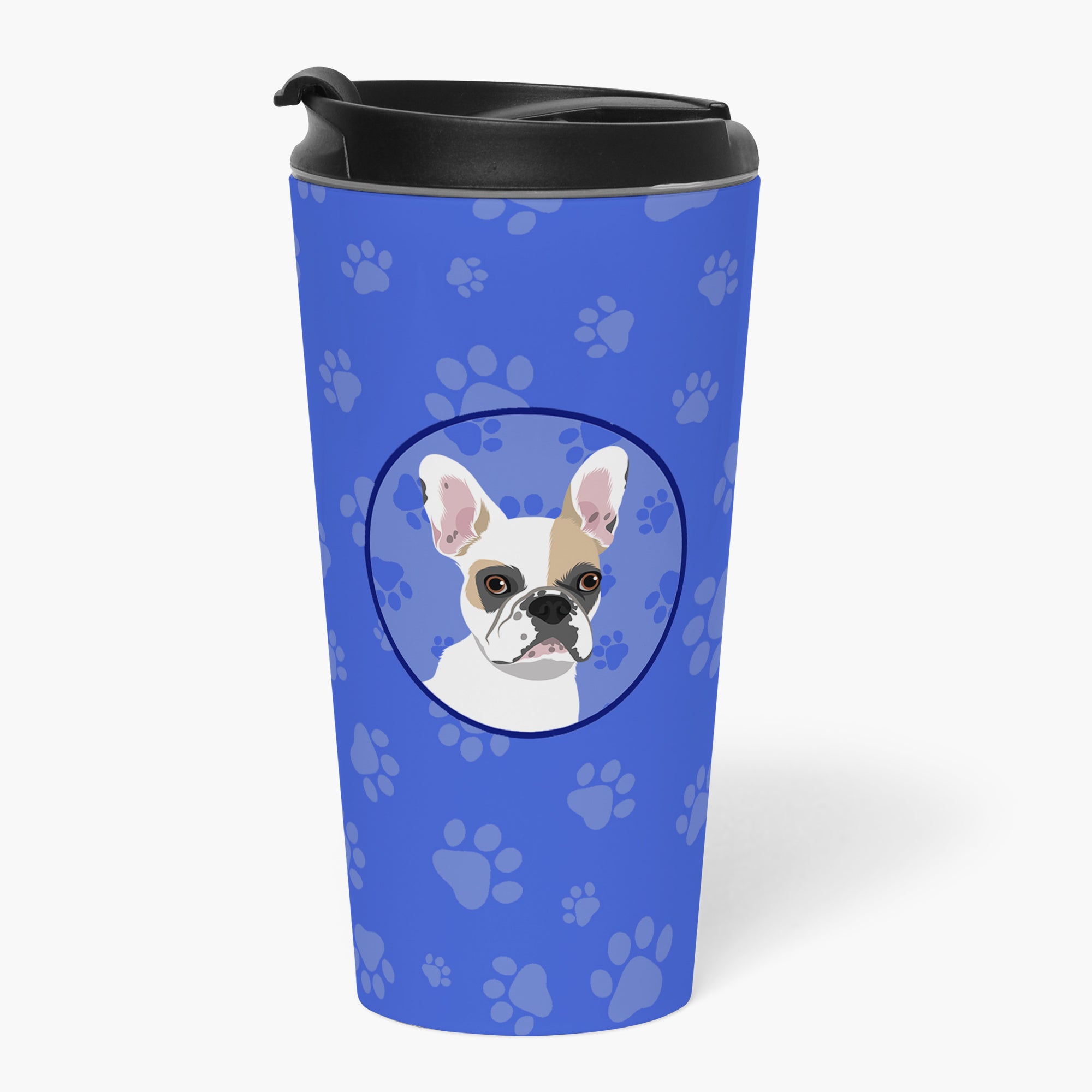 Buy this French Bulldog White #1  Stainless Steel 16 oz  Tumbler