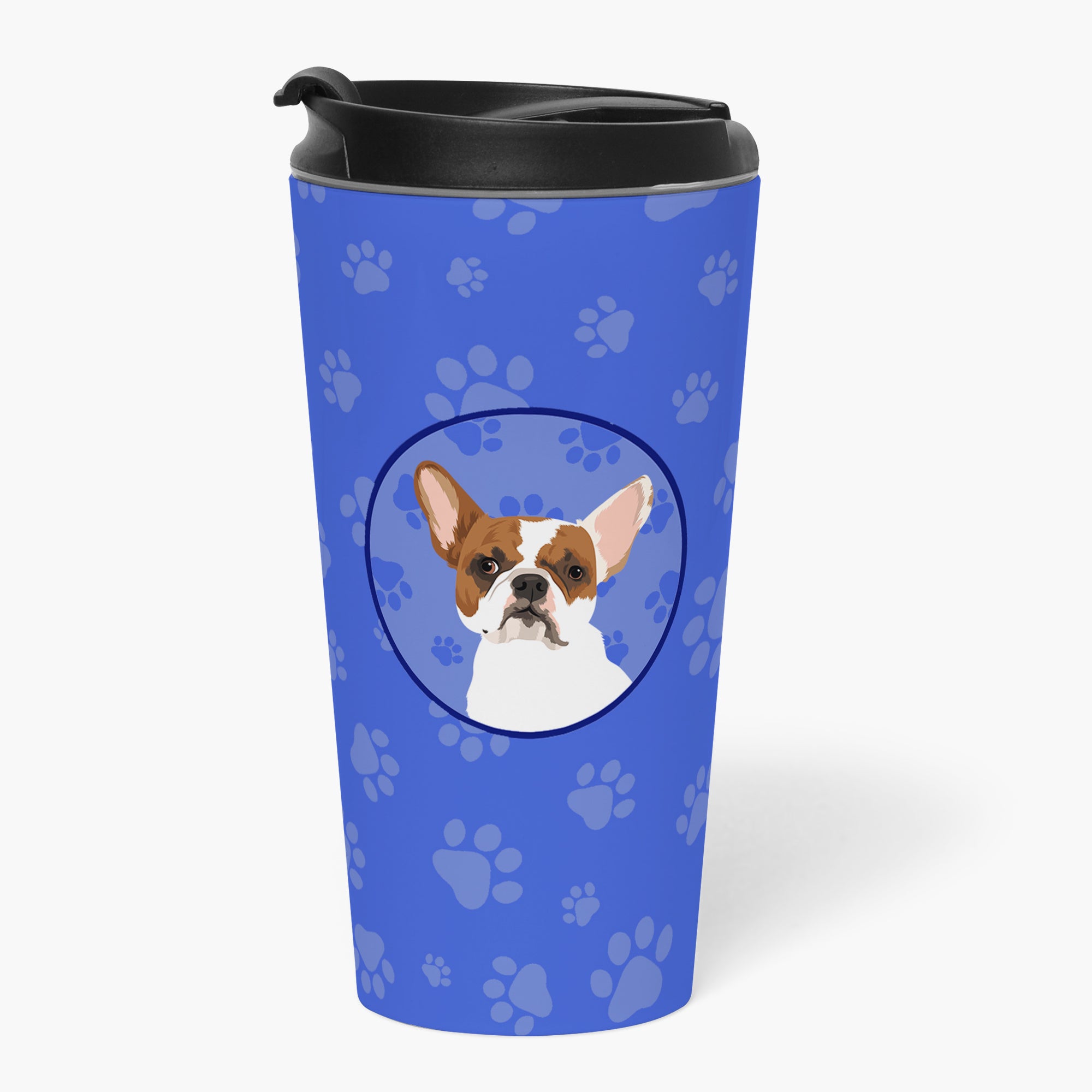 Buy this French Bulldog White #2  Stainless Steel 16 oz  Tumbler