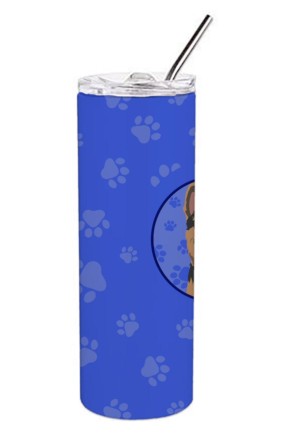 German Shepherd Red and Black  Stainless Steel 20 oz Skinny Tumbler - the-store.com