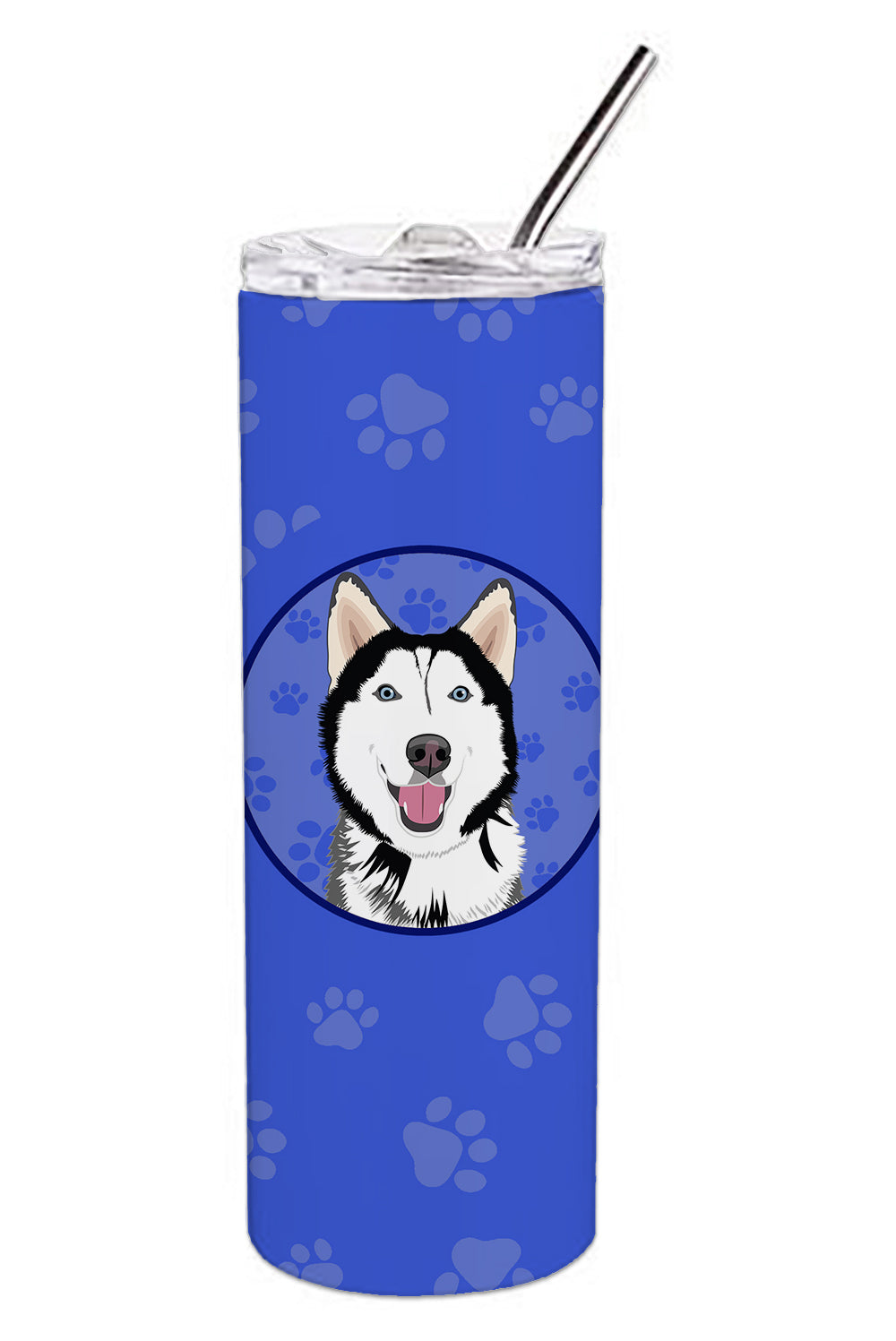 Buy this Siberian Husky Black and White #1  Stainless Steel 20 oz Skinny Tumbler