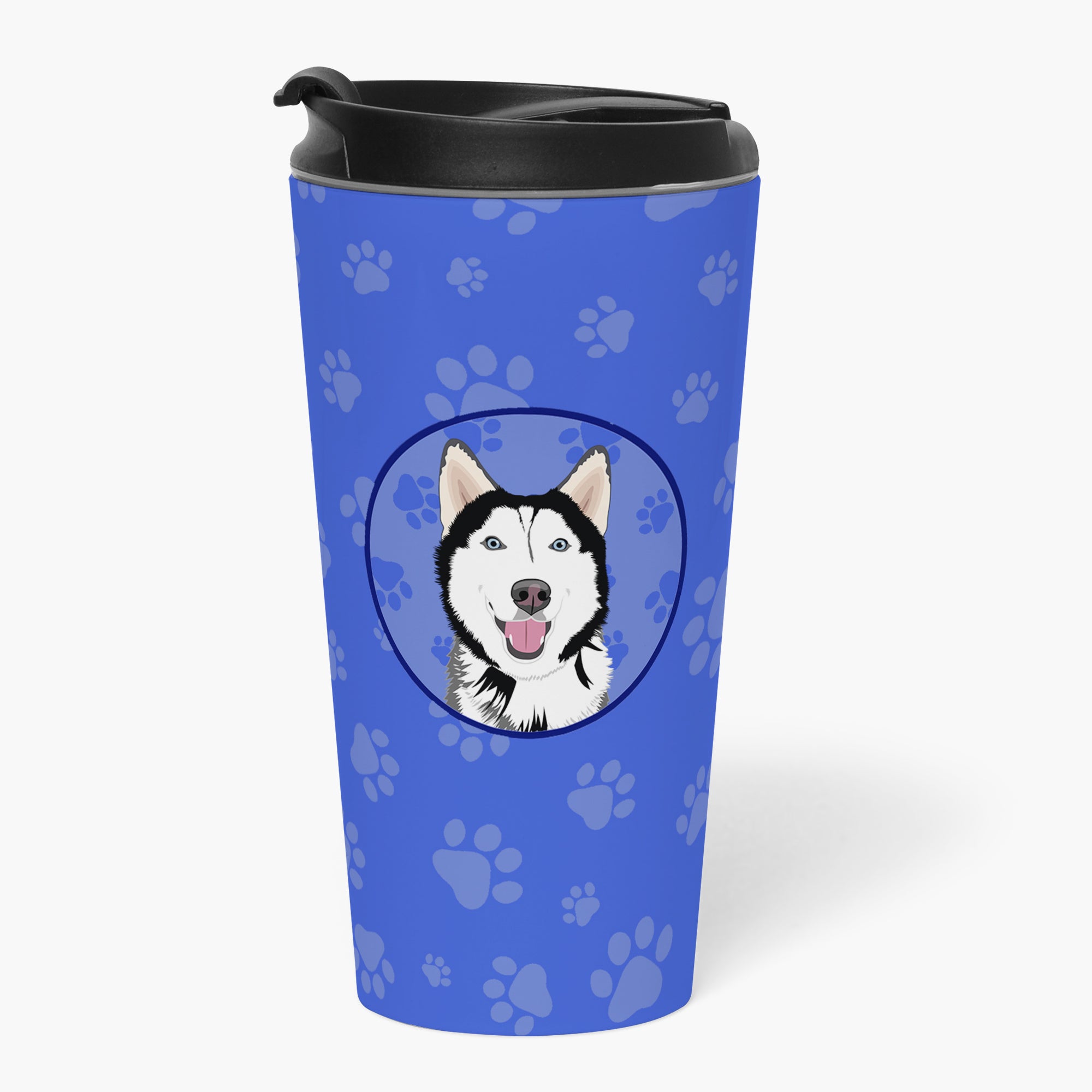 Buy this Siberian Husky Black and White #1  Stainless Steel 16 oz  Tumbler