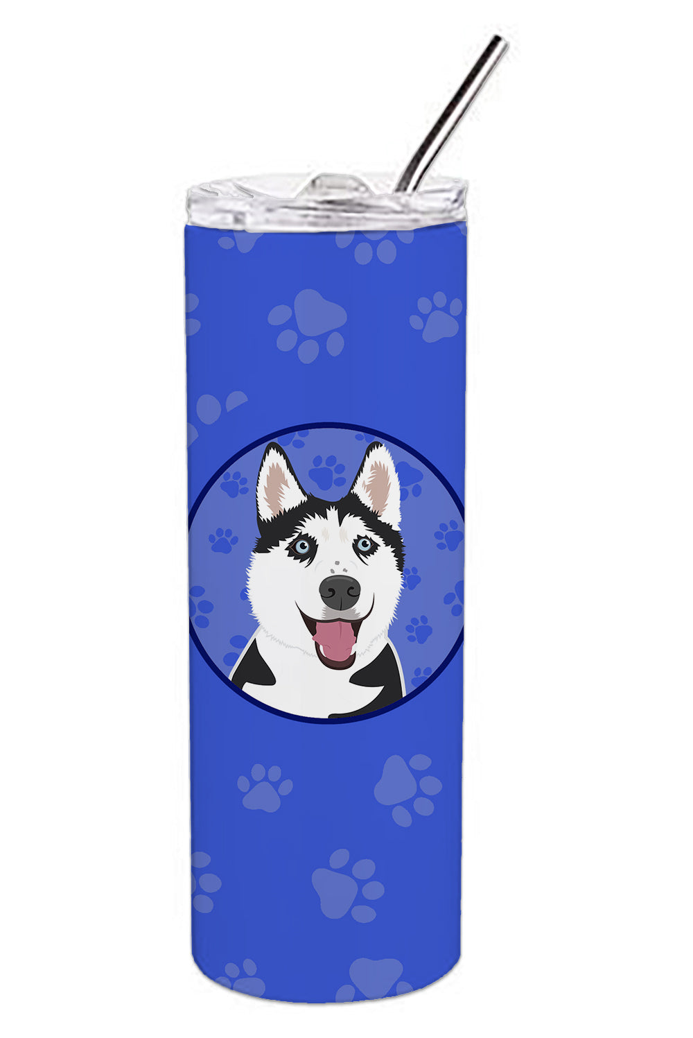 Buy this Siberian Husky Black and White #2  Stainless Steel 20 oz Skinny Tumbler