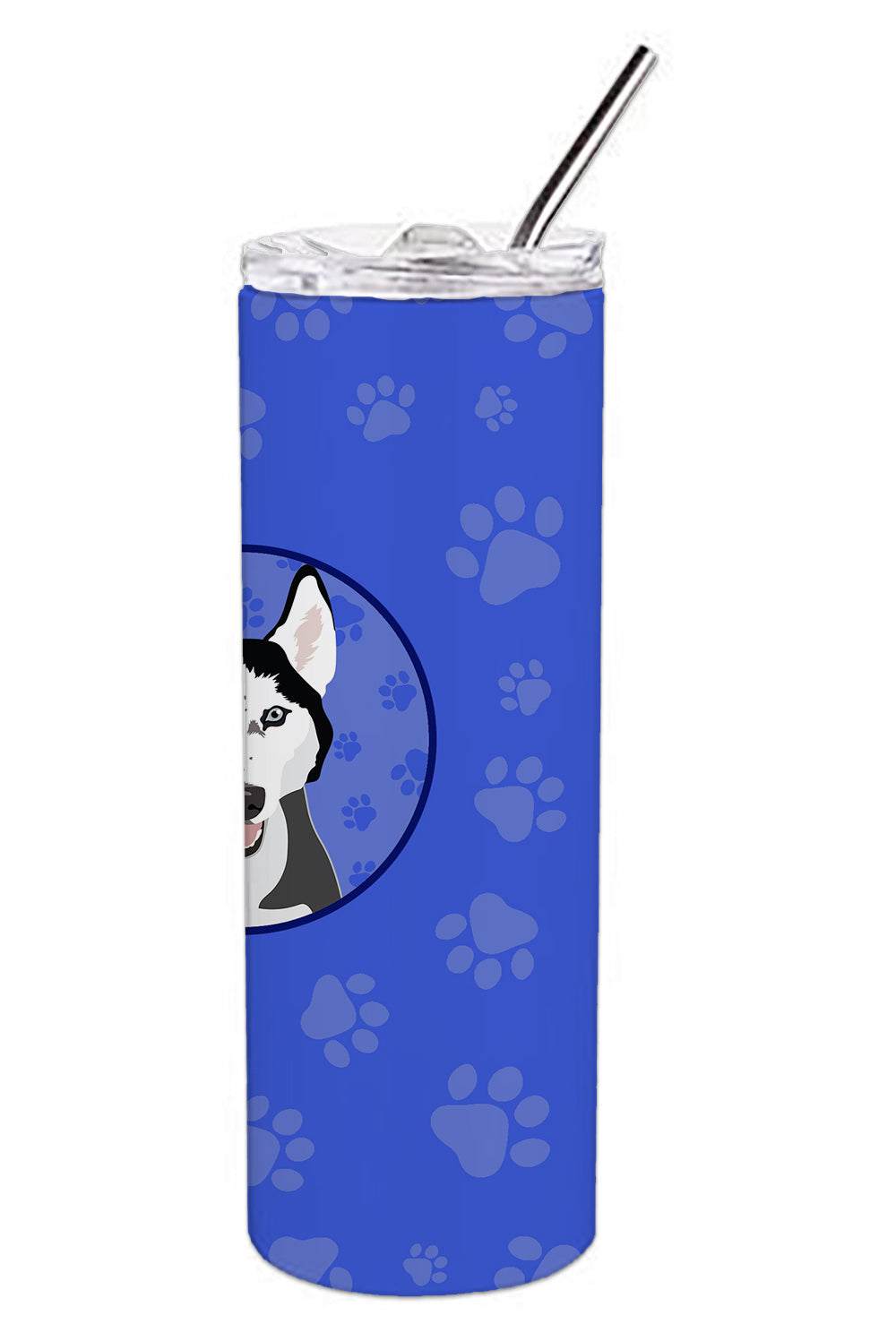 Siberian Husky Black and White #3  Stainless Steel 20 oz Skinny Tumbler - the-store.com