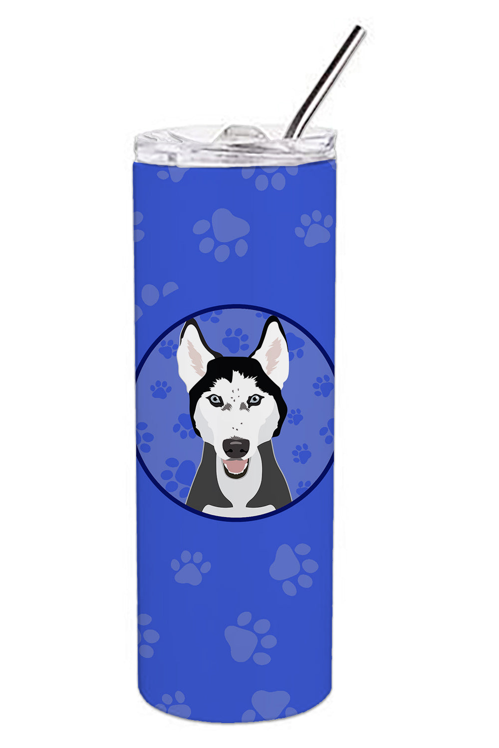 Buy this Siberian Husky Black and White #3  Stainless Steel 20 oz Skinny Tumbler