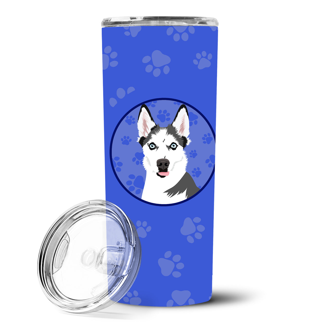 Siberian Husky Puppy  Stainless Steel 20 oz Skinny Tumbler - the-store.com