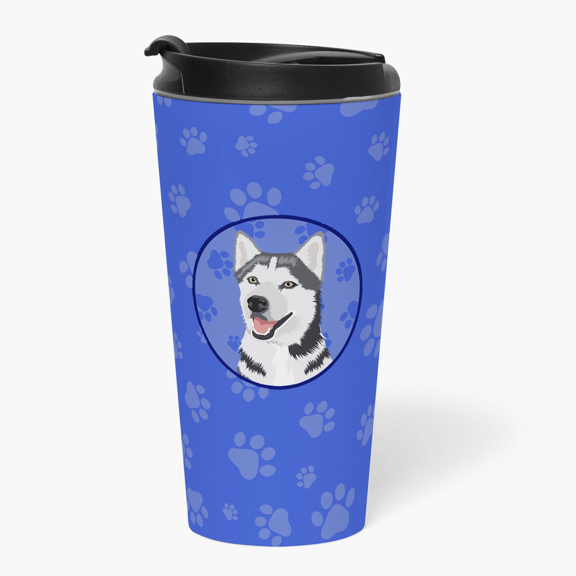 Buy this Siberian Husky Silver and White #1  Stainless Steel 16 oz  Tumbler