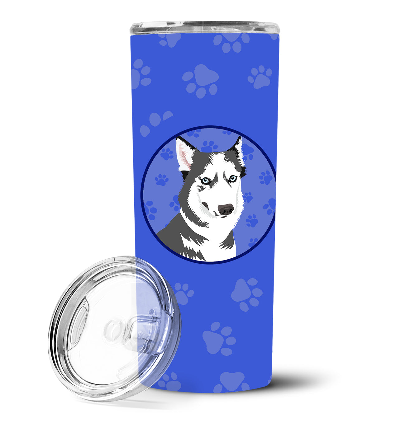 Siberian Husky Silver and White #2  Stainless Steel 20 oz Skinny Tumbler - the-store.com