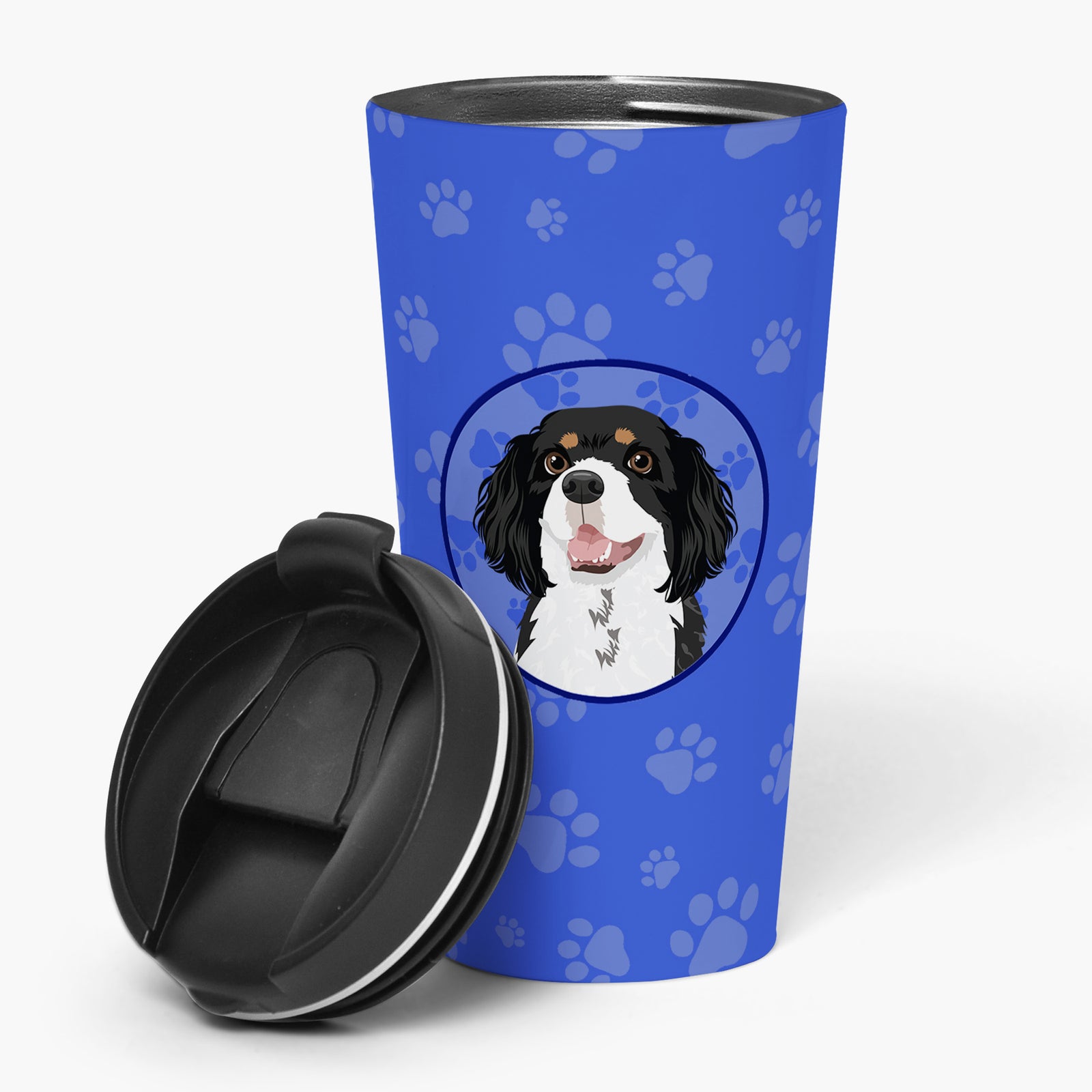 Buy this Cavalier King Charles Spaniel Tricolor #2  Stainless Steel 16 oz  Tumbler