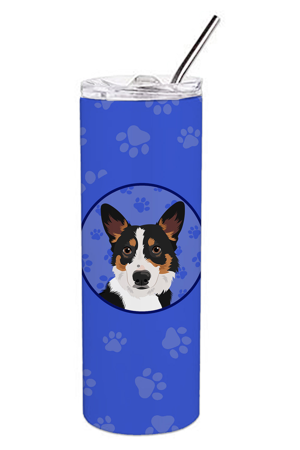 Buy this Pembroke Welsh Corgi Tricolor Black-Headed #1  Stainless Steel 20 oz Skinny Tumbler