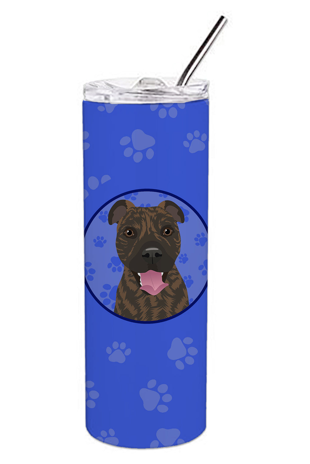 Buy this Pit Bull Brindle #1  Stainless Steel 20 oz Skinny Tumbler