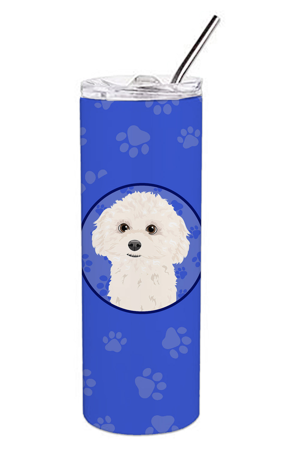 Buy this Poodle Toy White  Stainless Steel 20 oz Skinny Tumbler