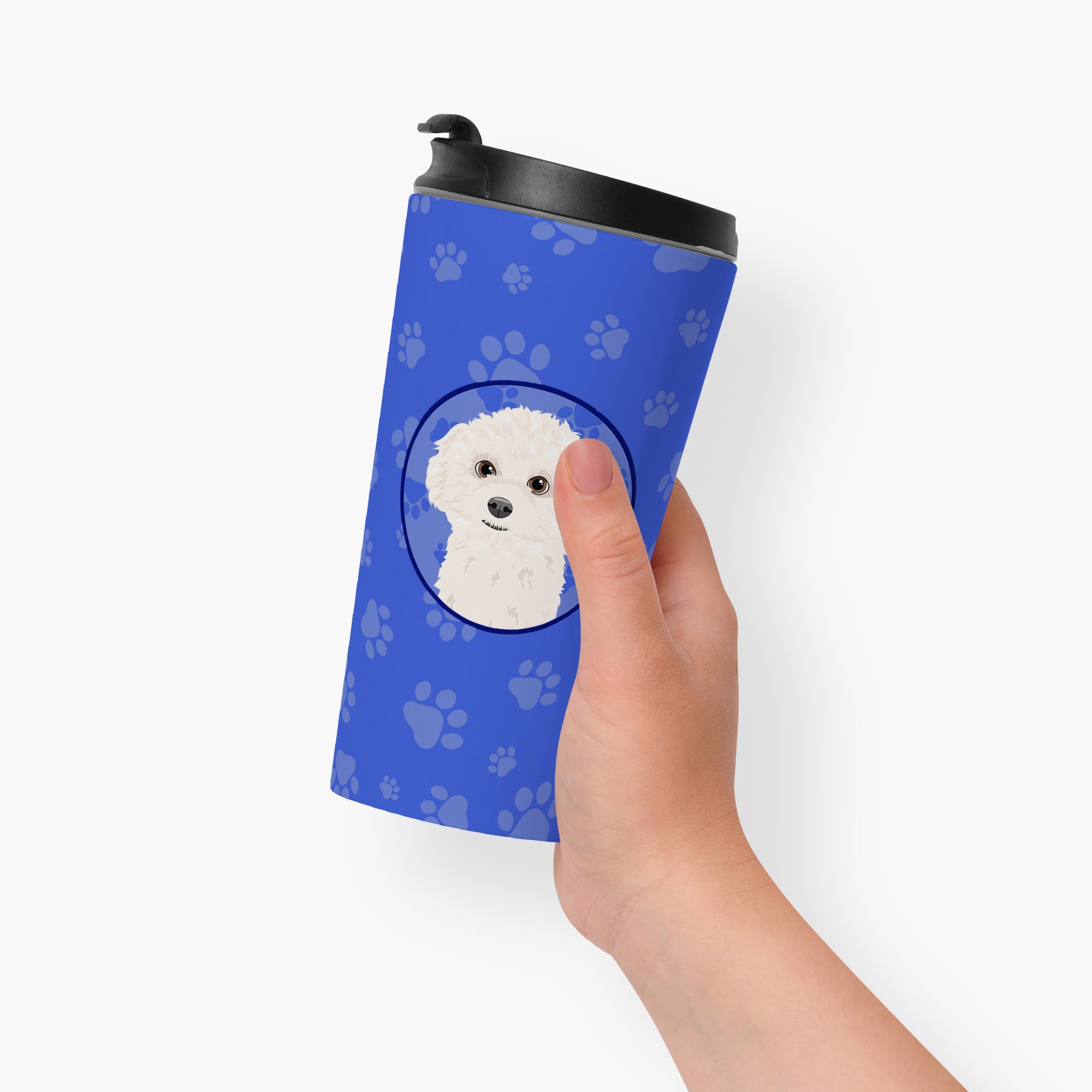 Poodle Toy White  Stainless Steel 16 oz  Tumbler - the-store.com