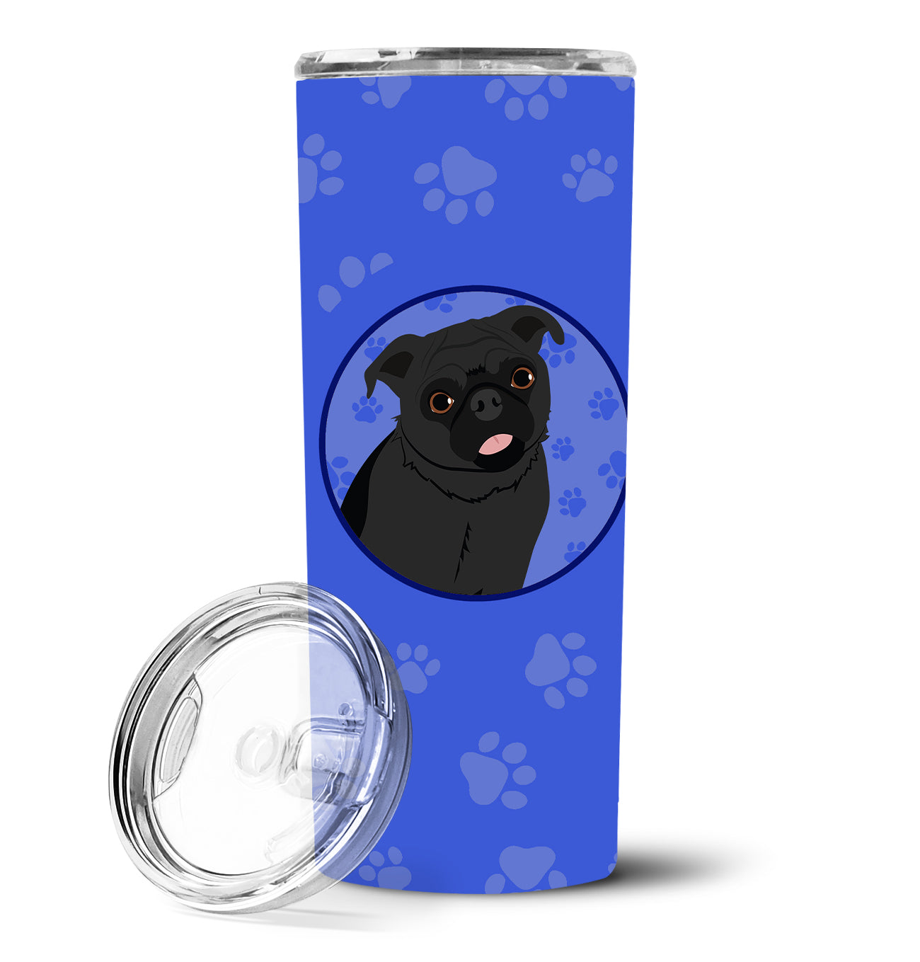 Pug Black #1  Stainless Steel 20 oz Skinny Tumbler - the-store.com