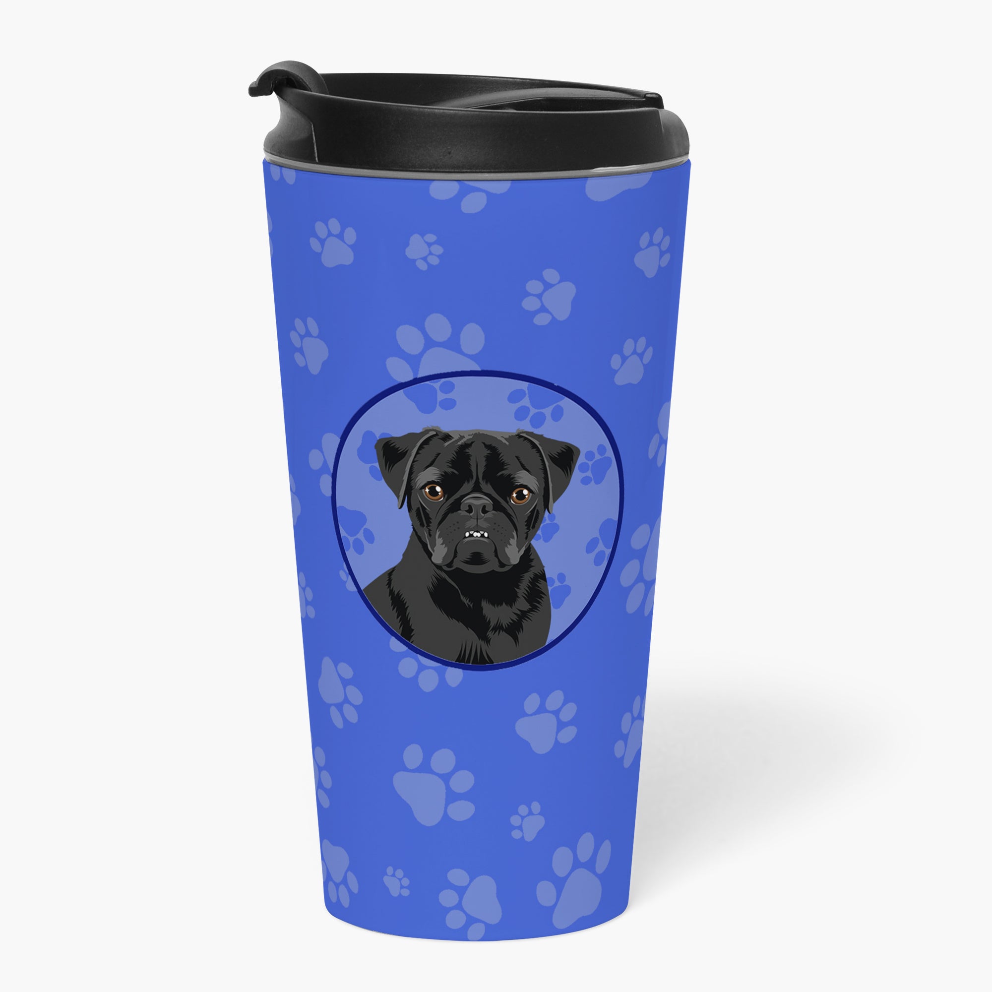 Pug Black #2  Stainless Steel 16 oz  Tumbler - the-store.com