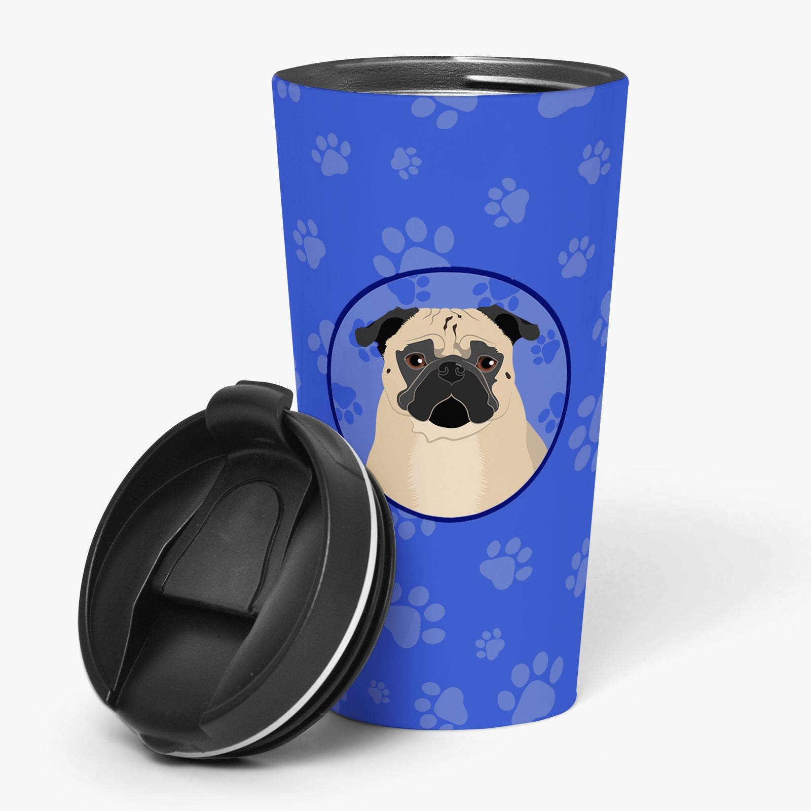 Buy this Pug Fawn #1  Stainless Steel 16 oz  Tumbler