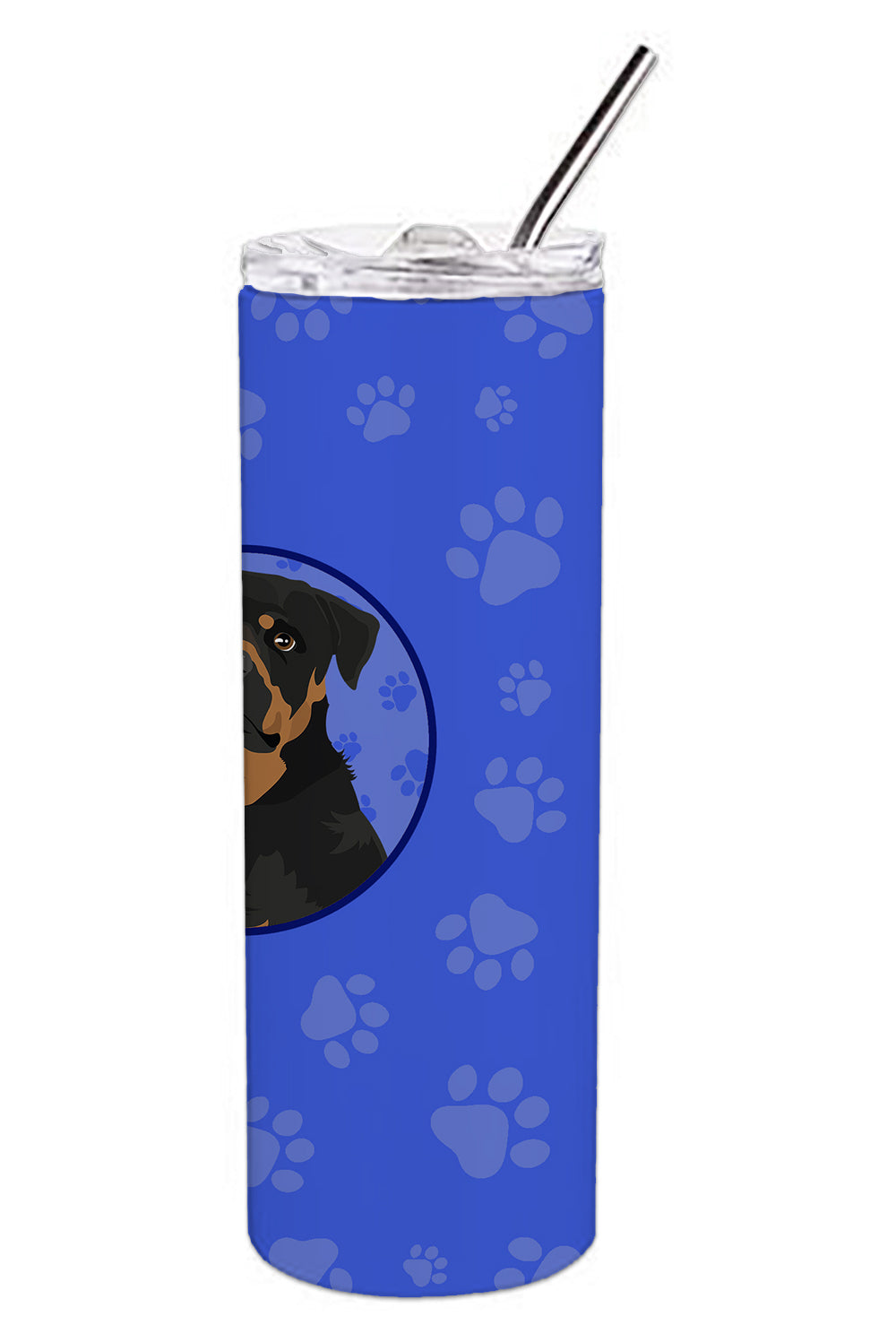 Rottweiler Black and Mahogany  Stainless Steel 20 oz Skinny Tumbler - the-store.com