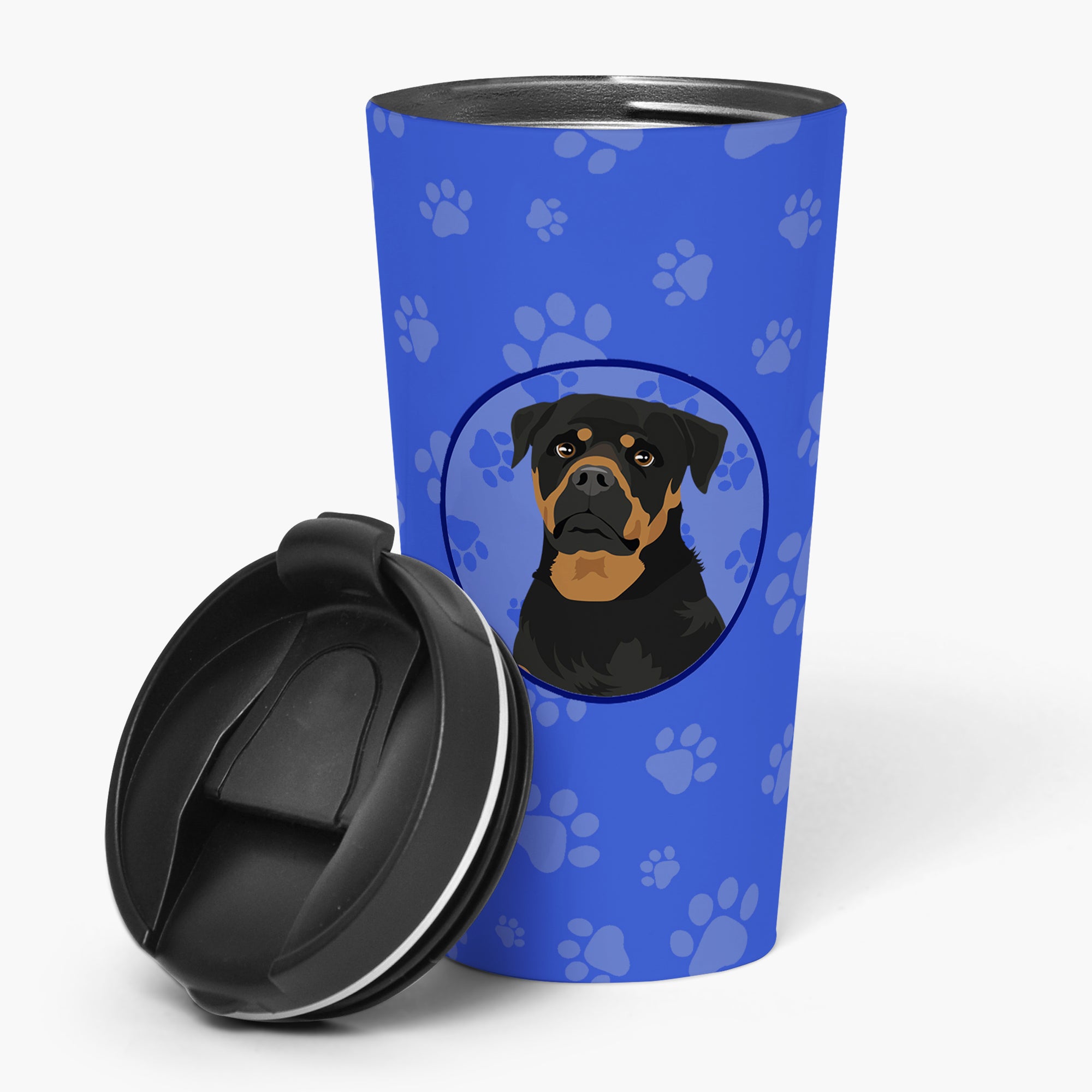 Buy this Rottweiler Black and Mahogany  Stainless Steel 16 oz  Tumbler