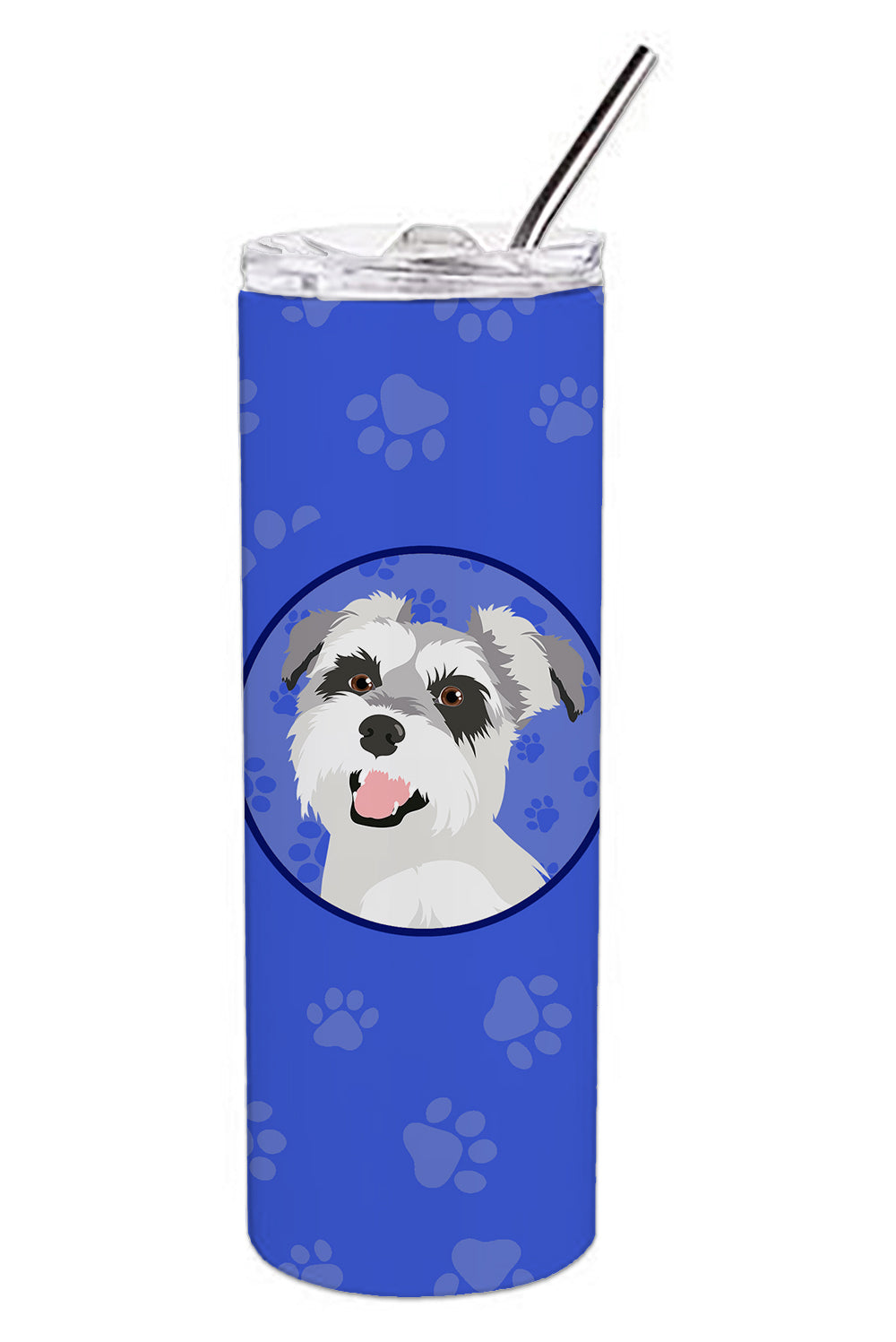 Buy this Schnauzer Salt and Pepper #2  Stainless Steel 20 oz Skinny Tumbler