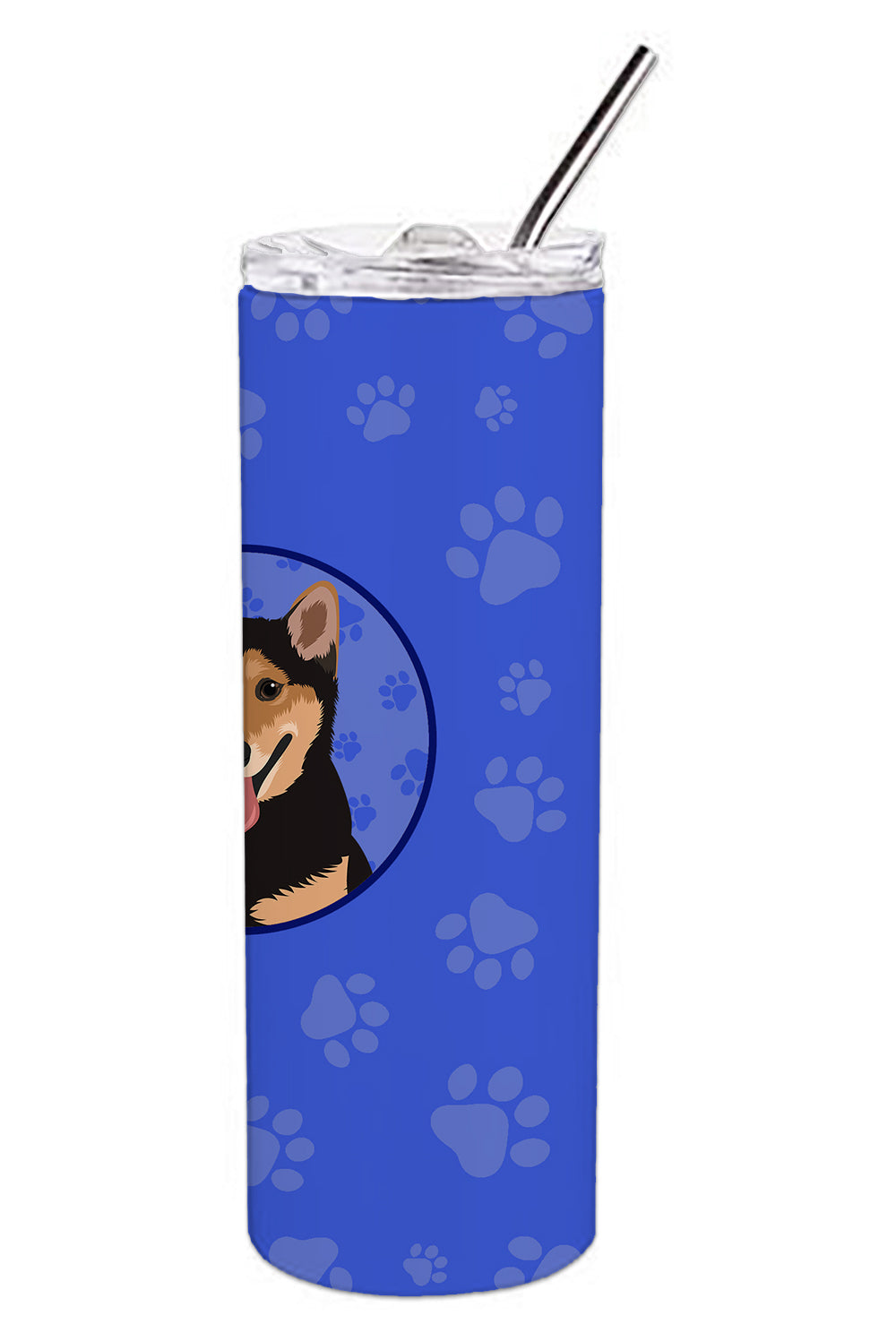 Shiba Inu Black and Tan  Stainless Steel 20 oz Skinny Tumbler - the-store.com