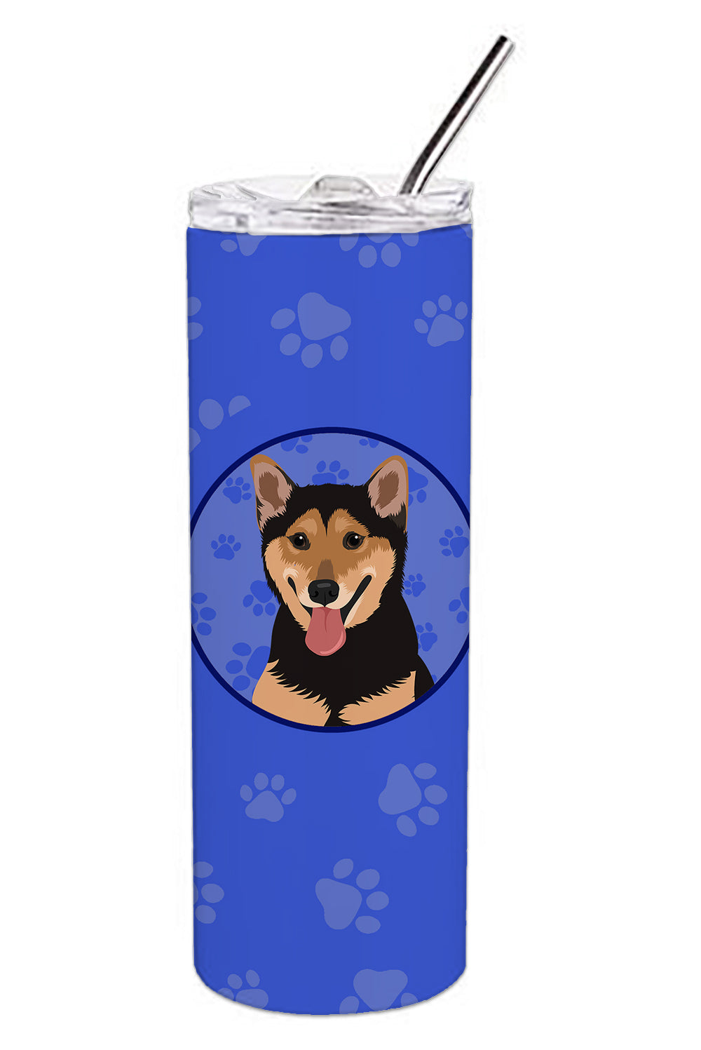 Buy this Shiba Inu Black and Tan  Stainless Steel 20 oz Skinny Tumbler