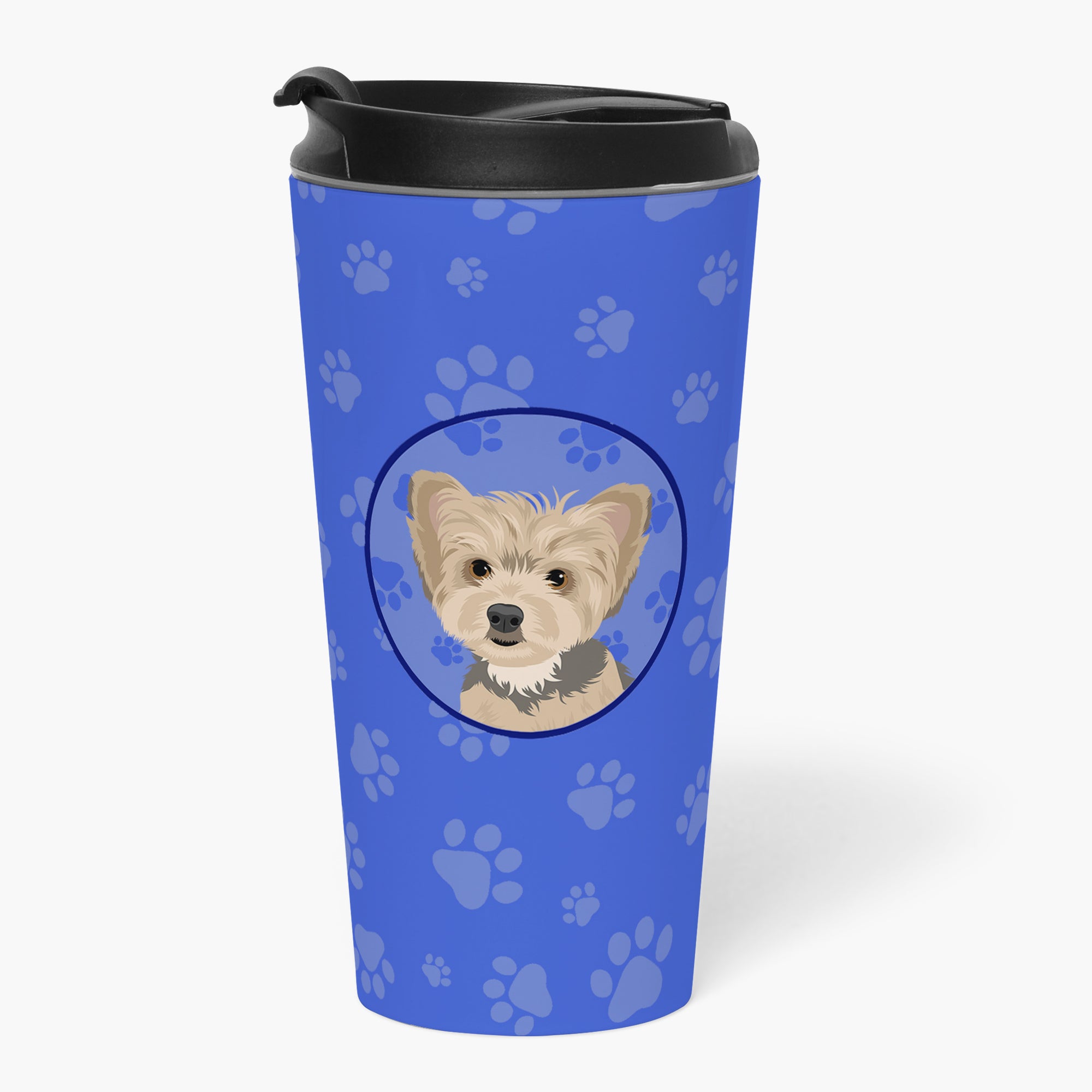 Buy this Yorkie Blue and Tan Puppy  Stainless Steel 16 oz  Tumbler