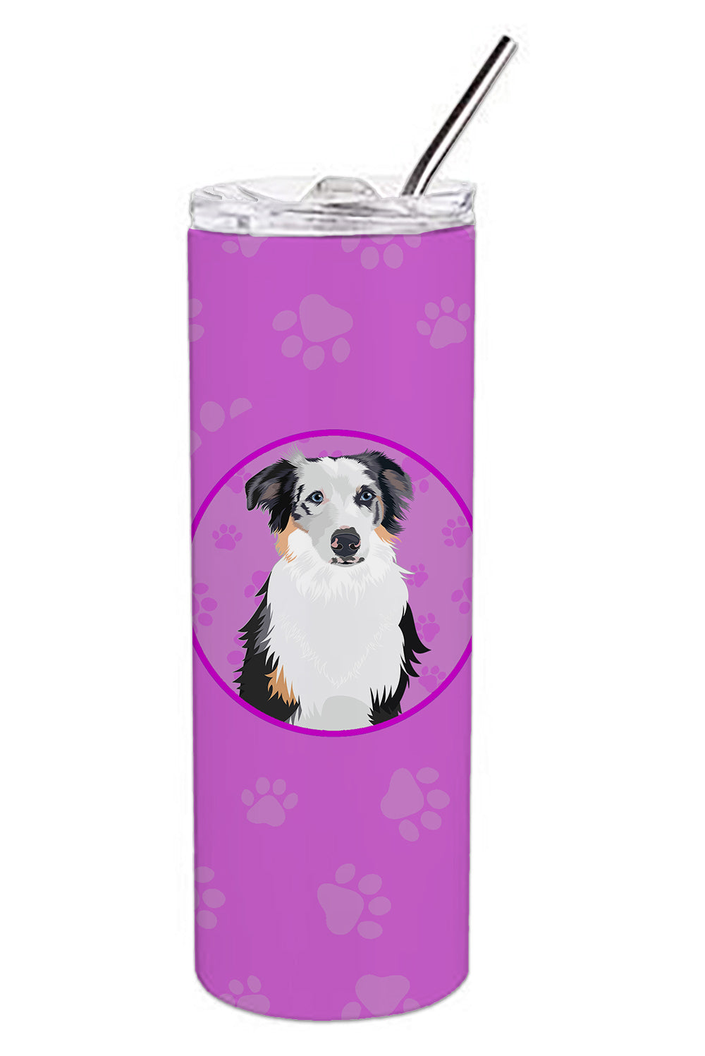 Buy this Australian Shepherd Blue Merle #1 Stainless Steel 20 oz Skinny Tumbler