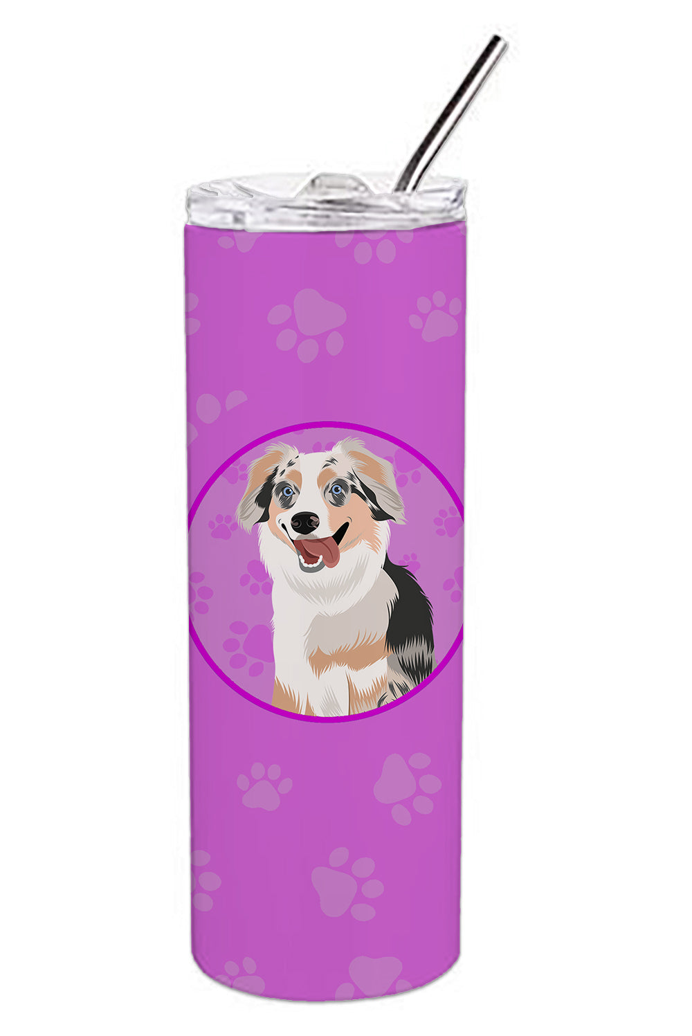 Buy this Australian Shepherd Blue Merle Puppy #1 Stainless Steel 20 oz Skinny Tumbler