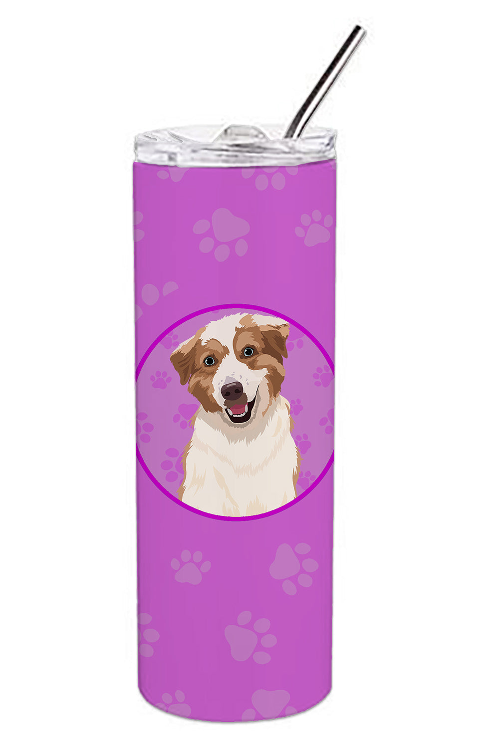 Buy this Australian Shepherd Red and White #1 Stainless Steel 20 oz Skinny Tumbler