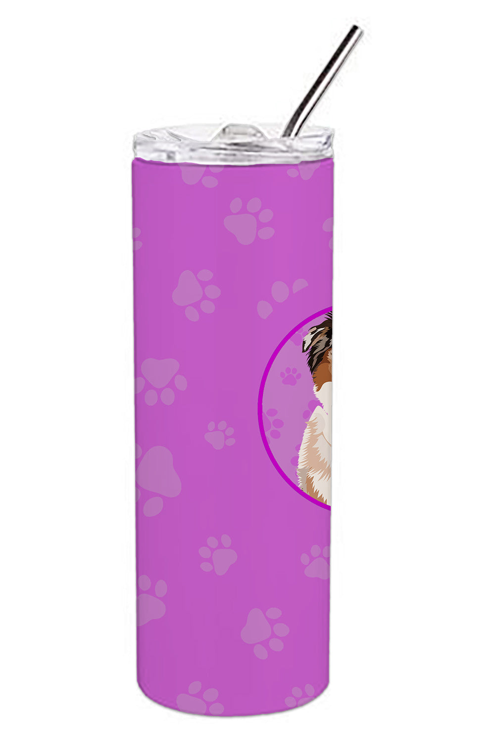 Australian Shepherd Red Merle Tricolor #2 Stainless Steel 20 oz Skinny Tumbler - the-store.com