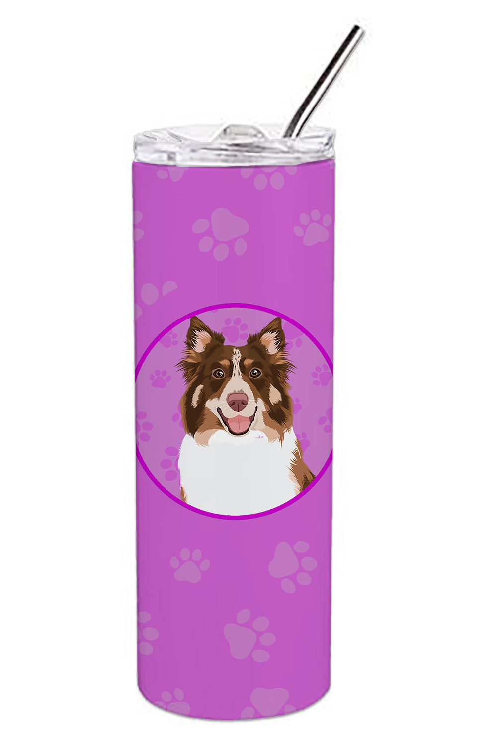 Buy this Australian Shepherd Red Tricolor #2 Stainless Steel 20 oz Skinny Tumbler