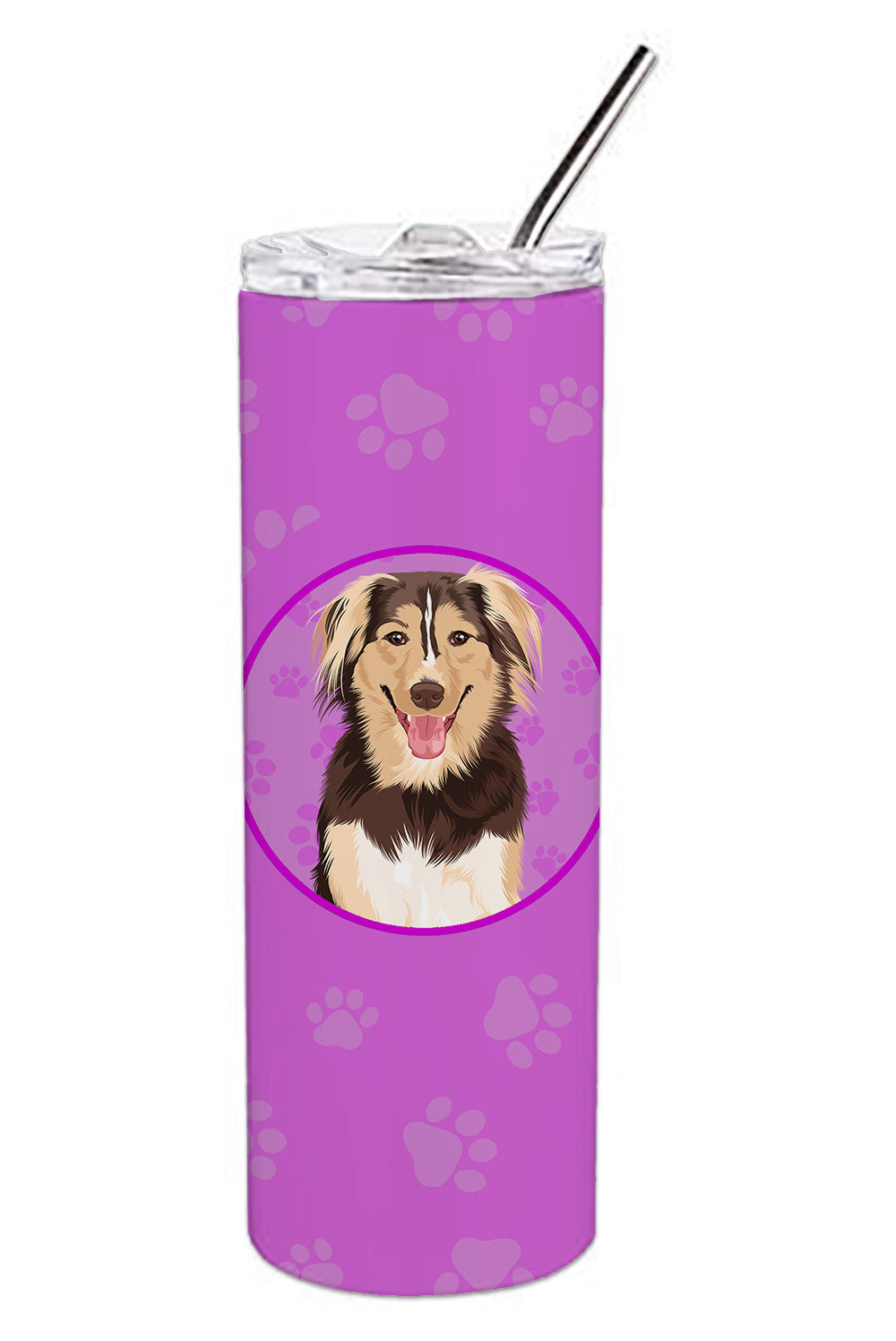 Buy this Australian Shepherd Red Tricolor #3 Stainless Steel 20 oz Skinny Tumbler