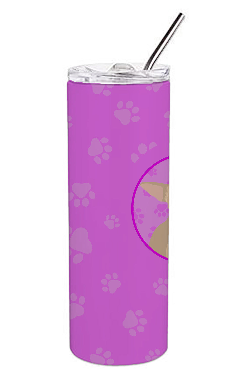 Chihuahua Silver Stainless Steel 20 oz Skinny Tumbler - the-store.com