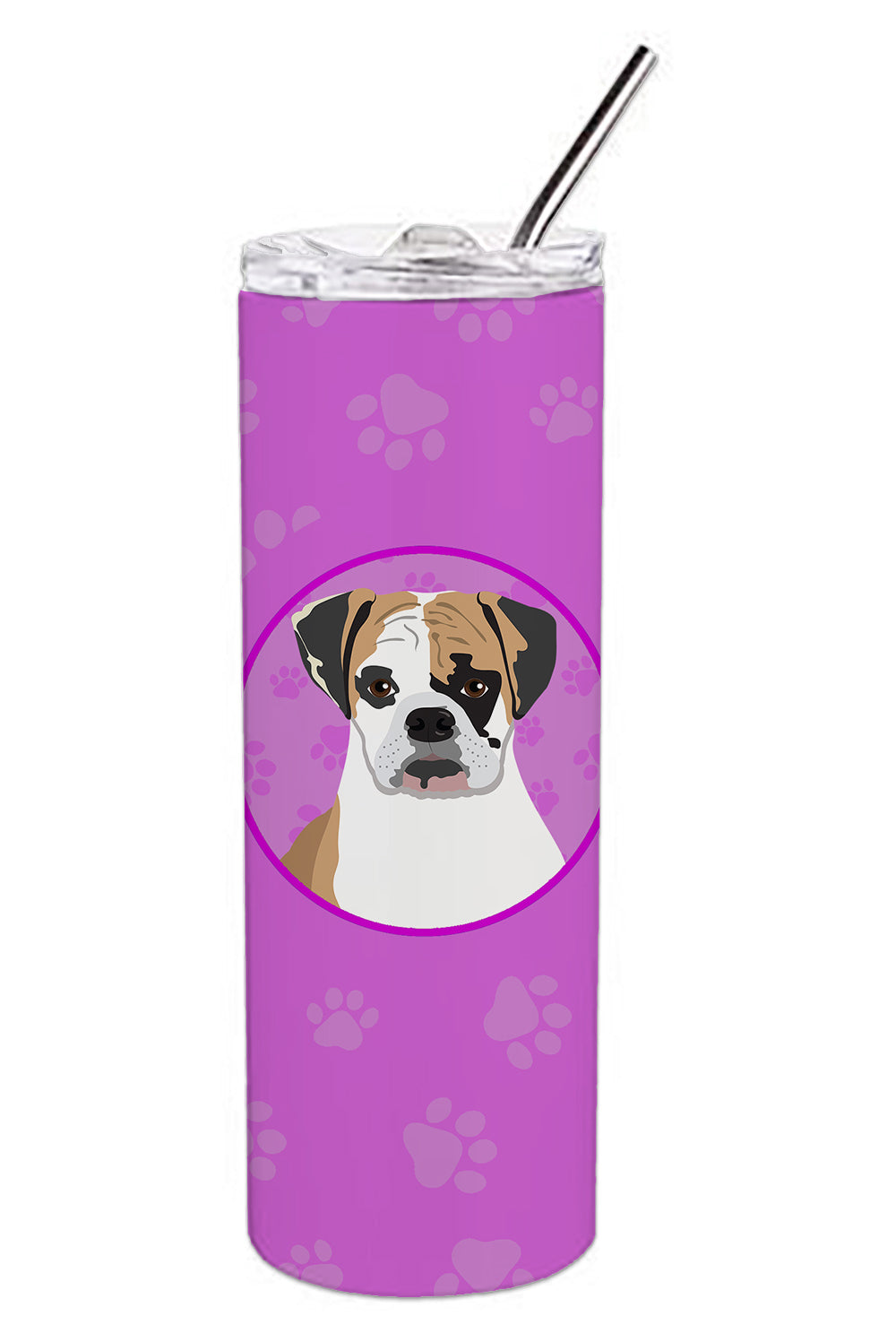 Buy this English Bulldog Tricolor #2 Stainless Steel 20 oz Skinny Tumbler